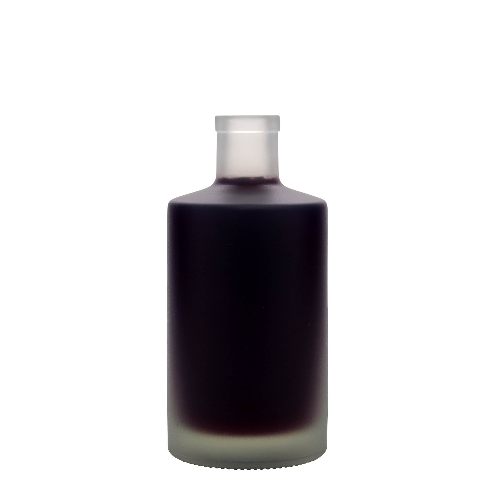 500 ml glass bottle ‘Caroline’, frosted, neck: cork