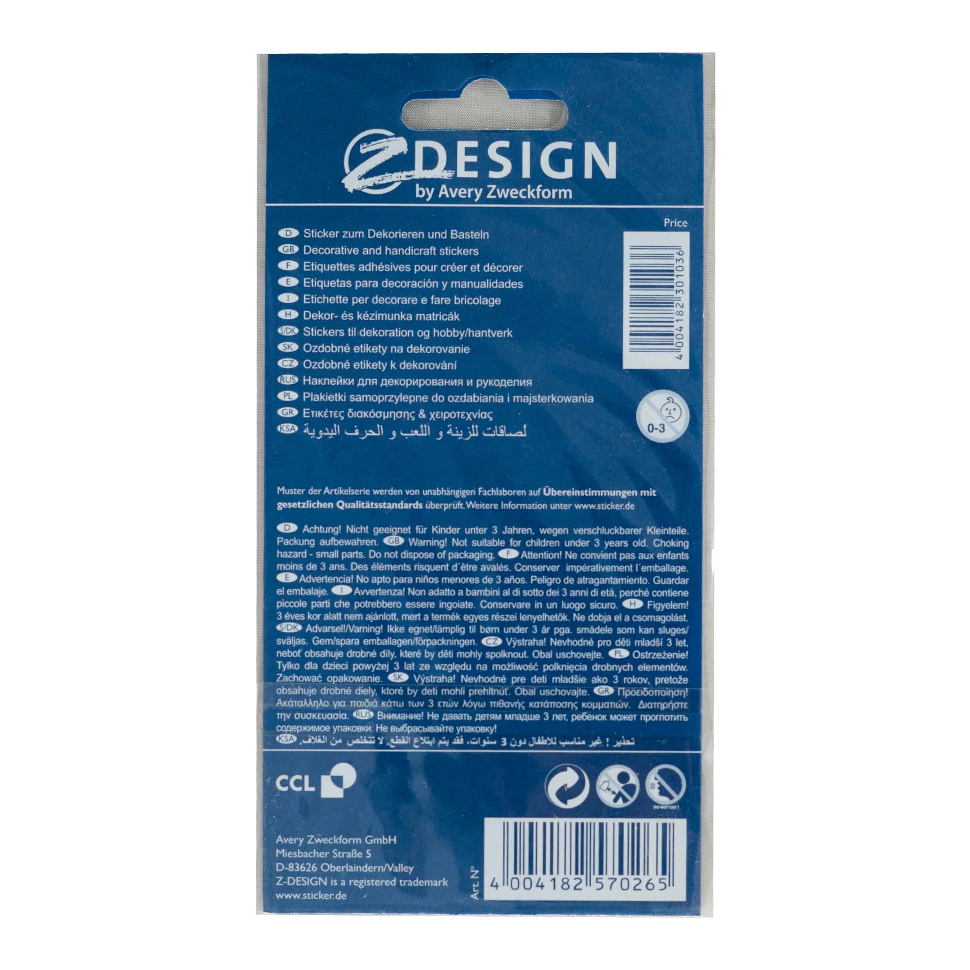 Zweckform Sticker 'All the Best', multicoloured