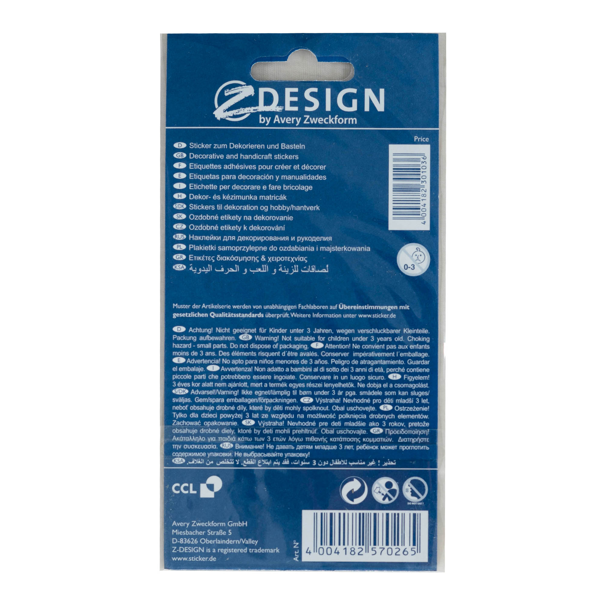 Zweckform Sticker 'All the Best', multicoloured Zweckform Sticker 'All the Best', multicoloured