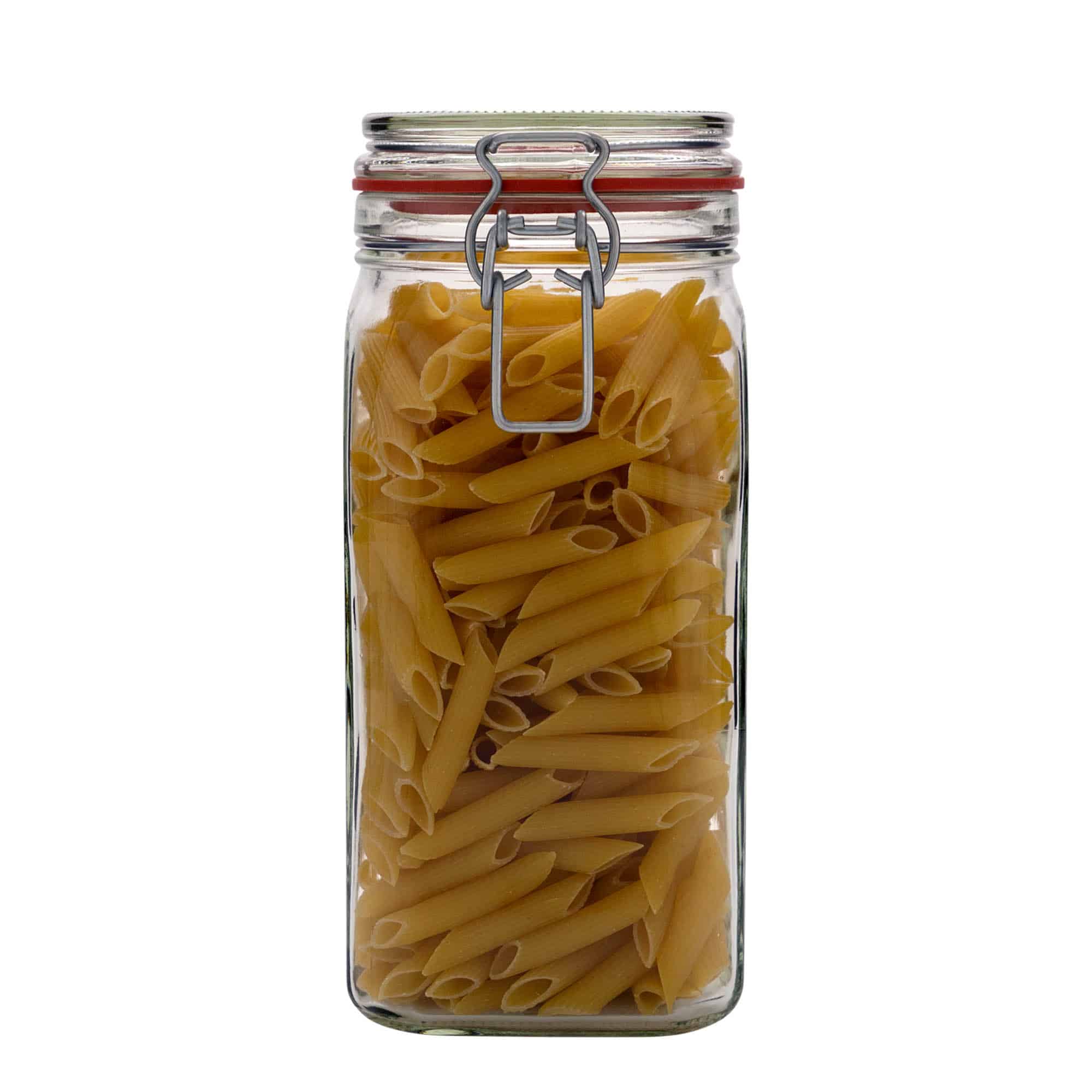 1,540 ml clip top jar, square, closure: clip top