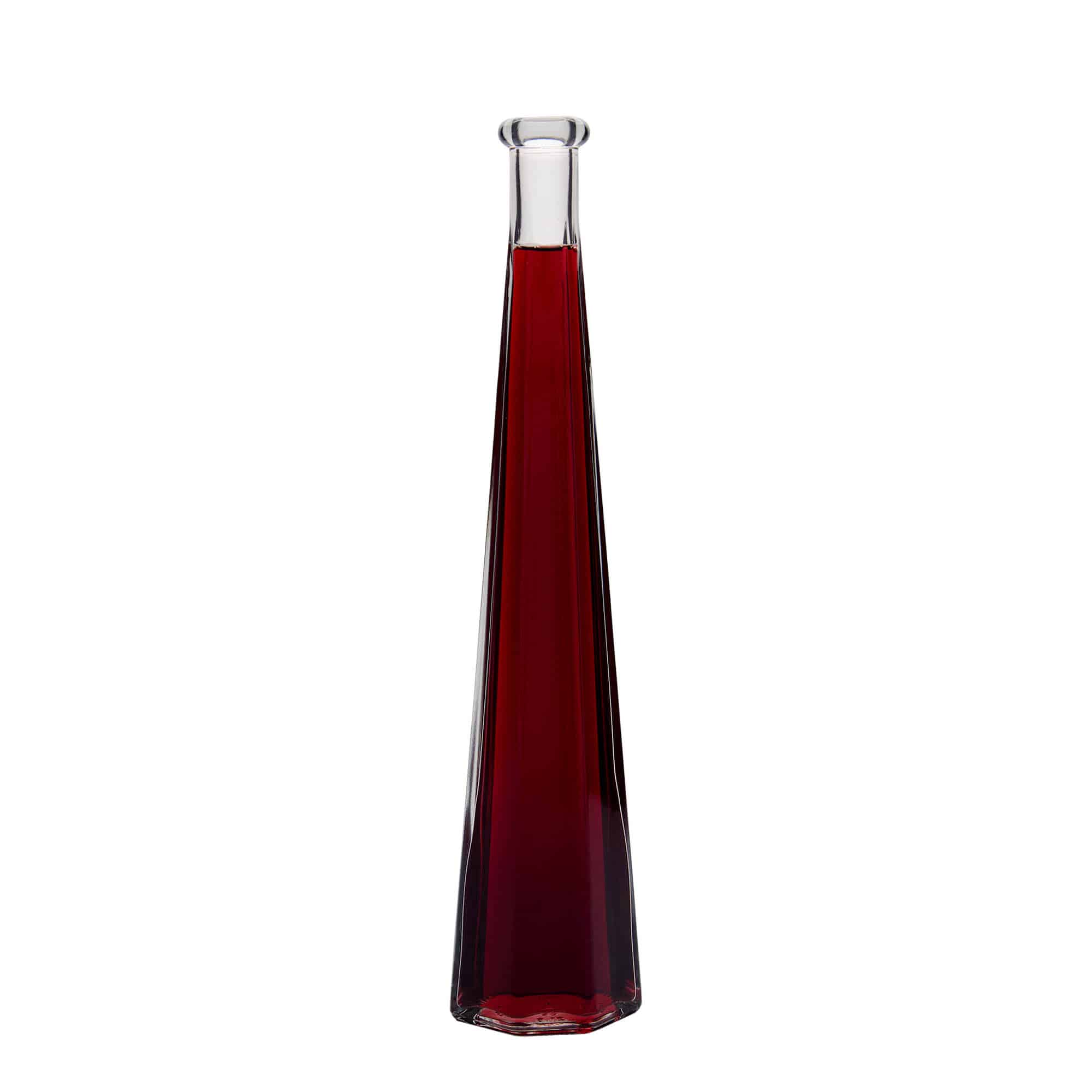 200 ml glass bottle 'Dama Sexta', hexagonal, opening: cork