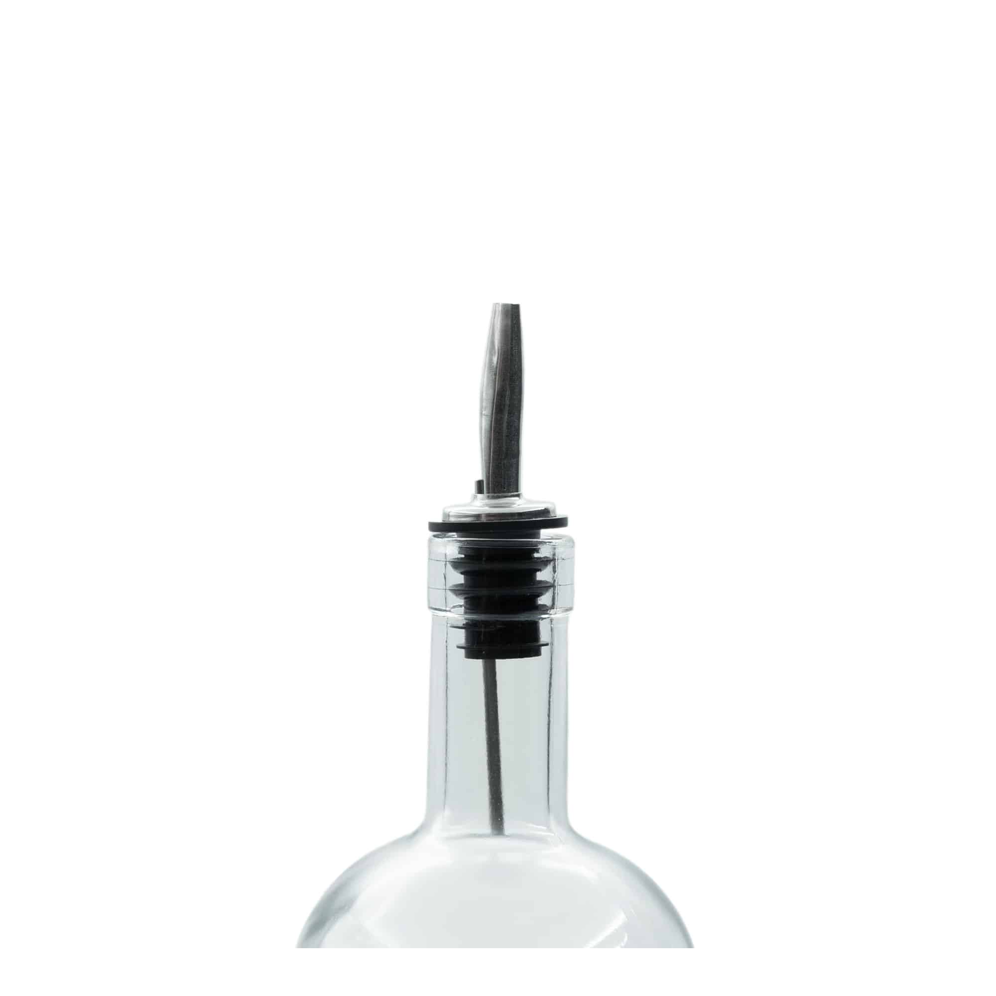 Pourer Inox with air tube, stainless steel, silver-black