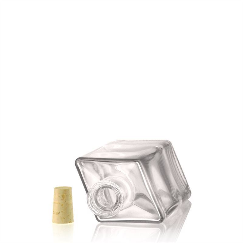 500 ml glass bottle 'Riva', diamond-shaped, opening: cork 500 ml glass bottle 'Riva', diamond-shaped, opening: cork