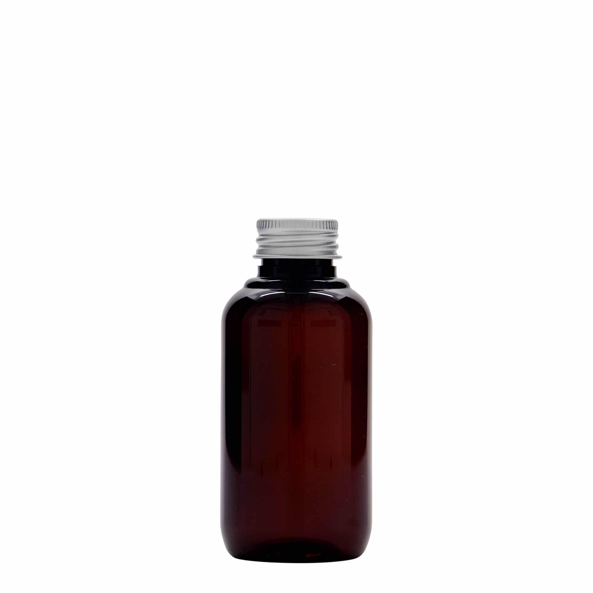 100 ml recycled plastic bottle 'Victor's Best', PCR, brown, closure: GPI 24/410