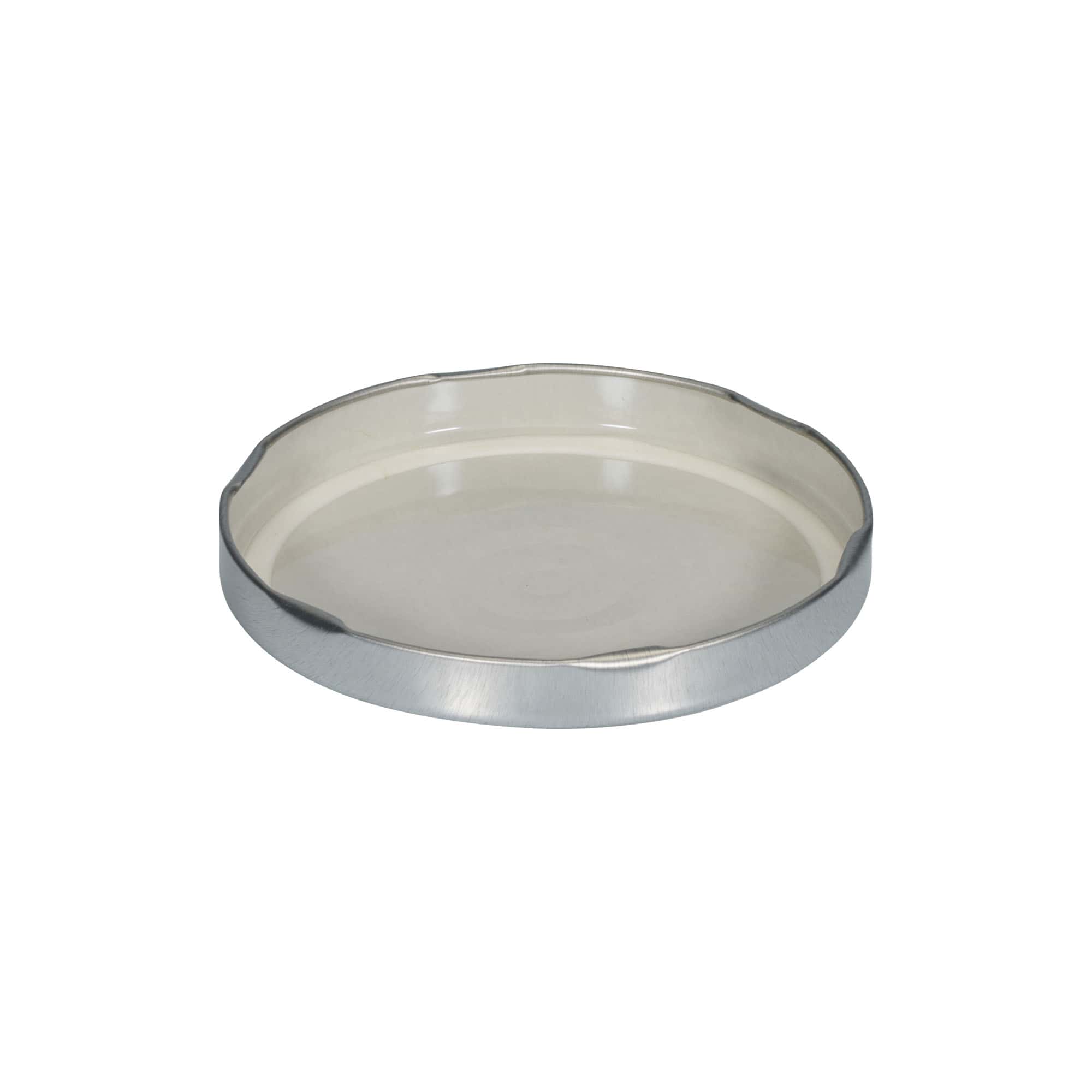 Twist-off lid, tinplate, silver, for opening: TO 100