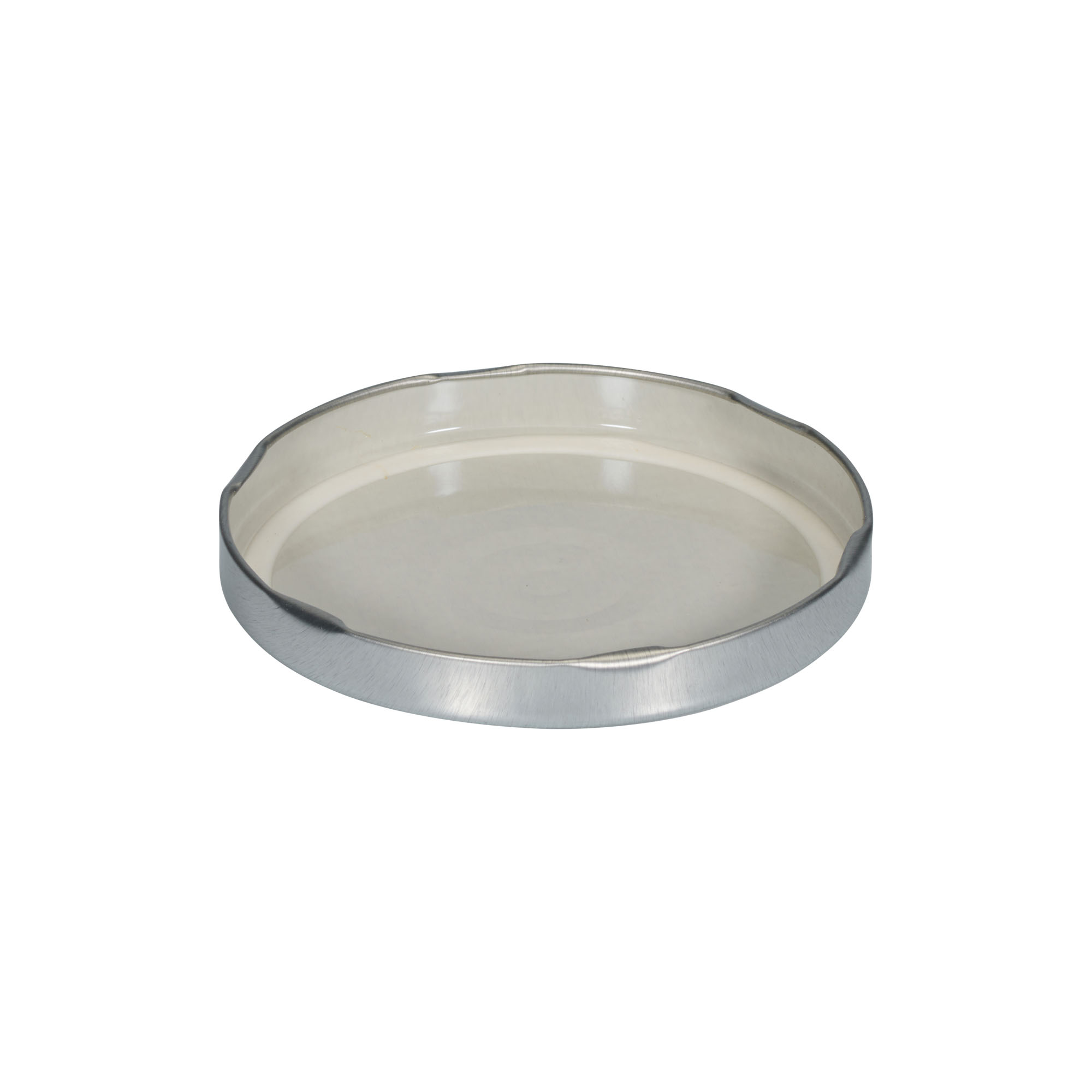 Twist-off lid, tinplate, silver, for opening: TO 100 Twist-off lid, tinplate, silver, for opening: TO 100
