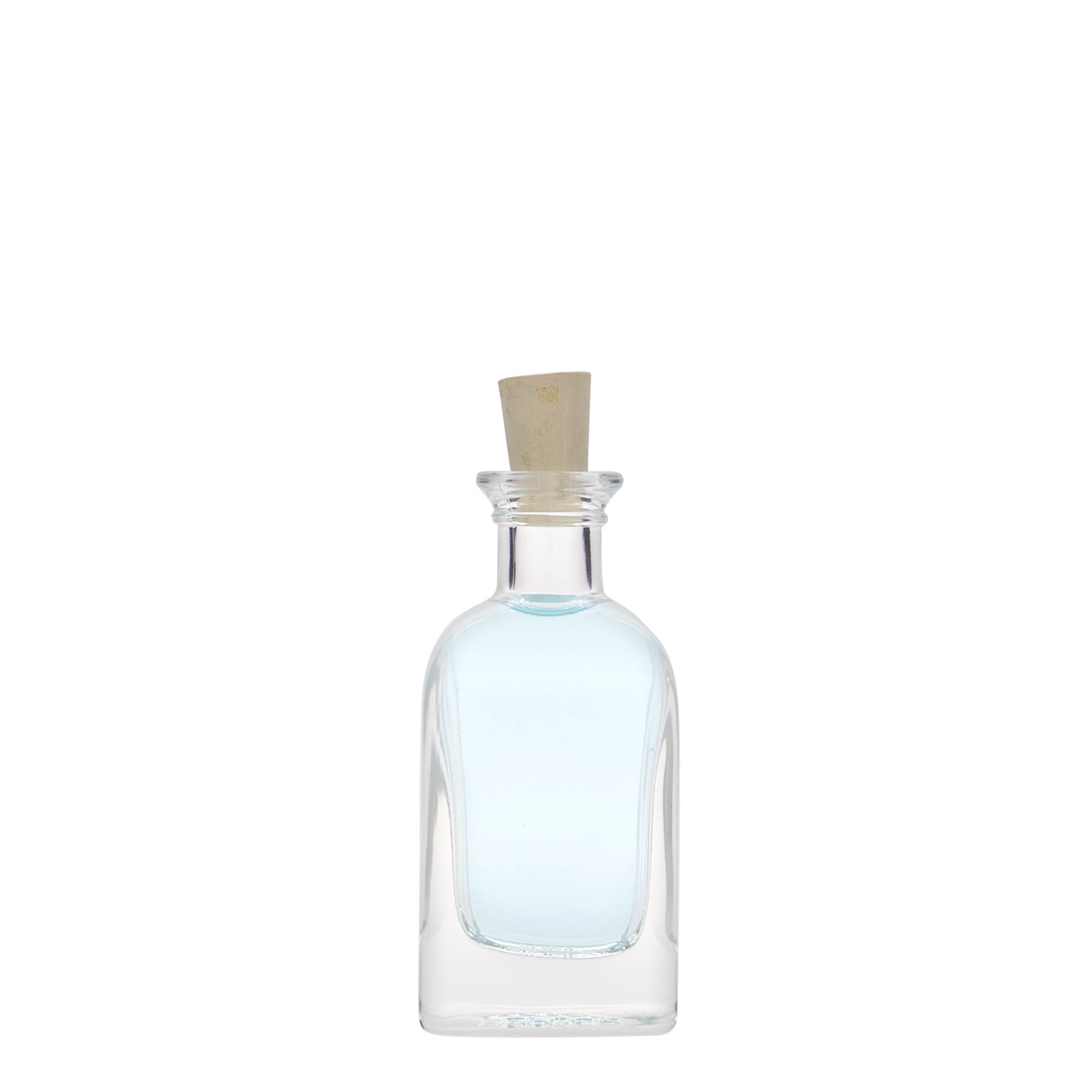 40 ml glass bottle Apothecary Carré, square, opening: cork 40 ml glass bottle Apothecary Carré, square, opening: cork