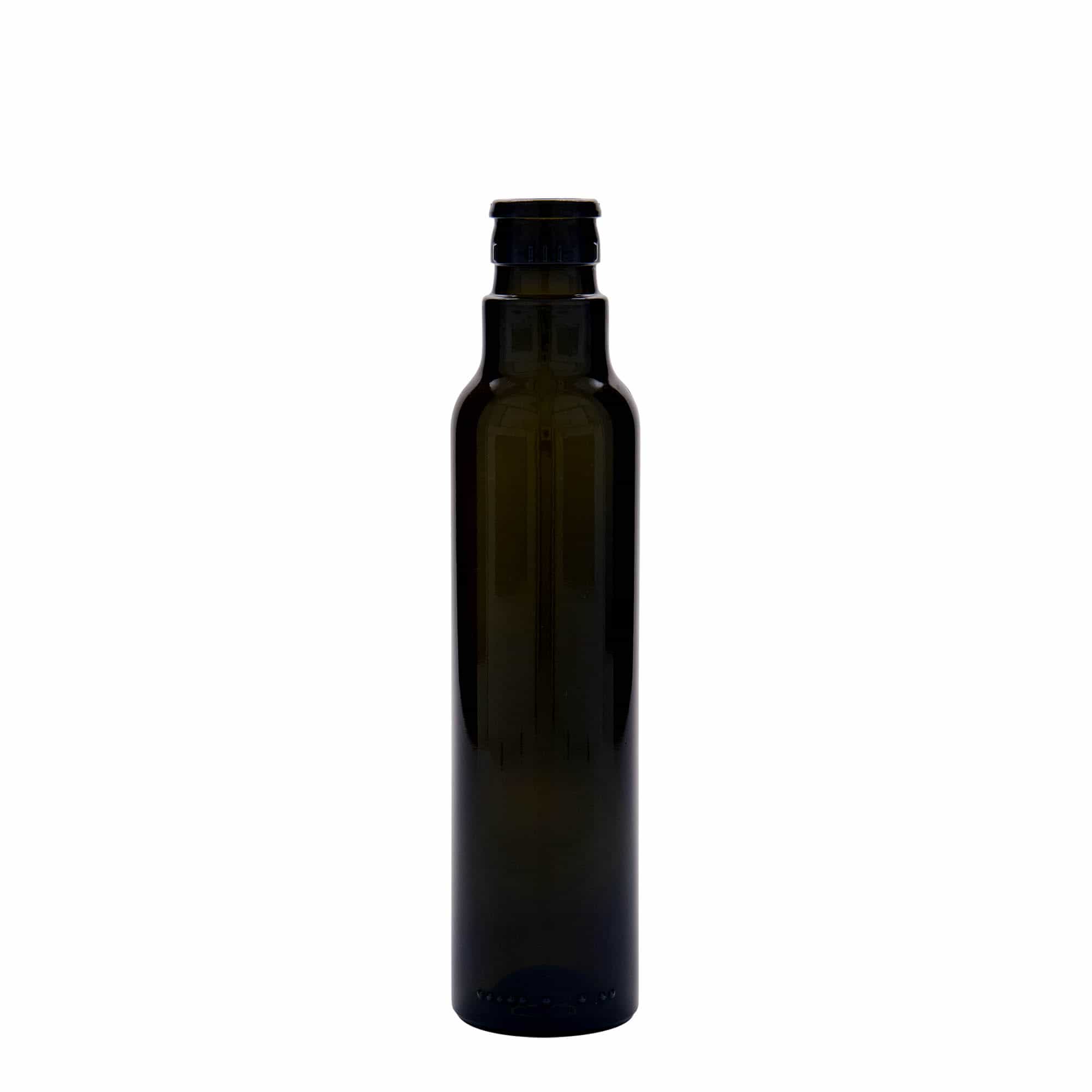250 ml vinegar/oil bottle 'Willy New', glass, antique green, opening: DOP