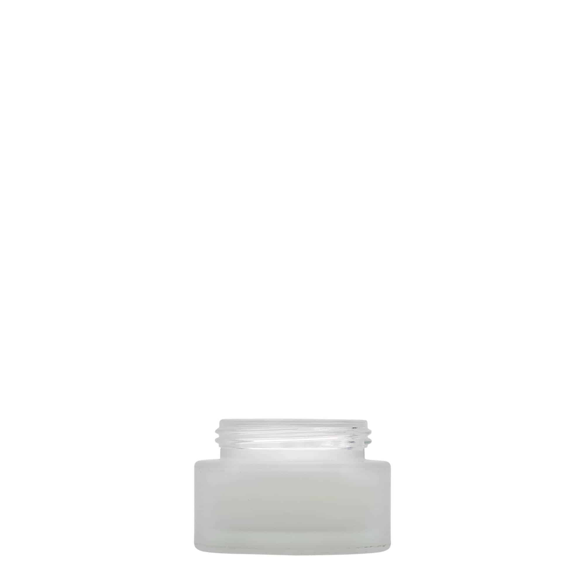 15 ml jar 'Platinum Edition', glass, frosted, opening: screw cap