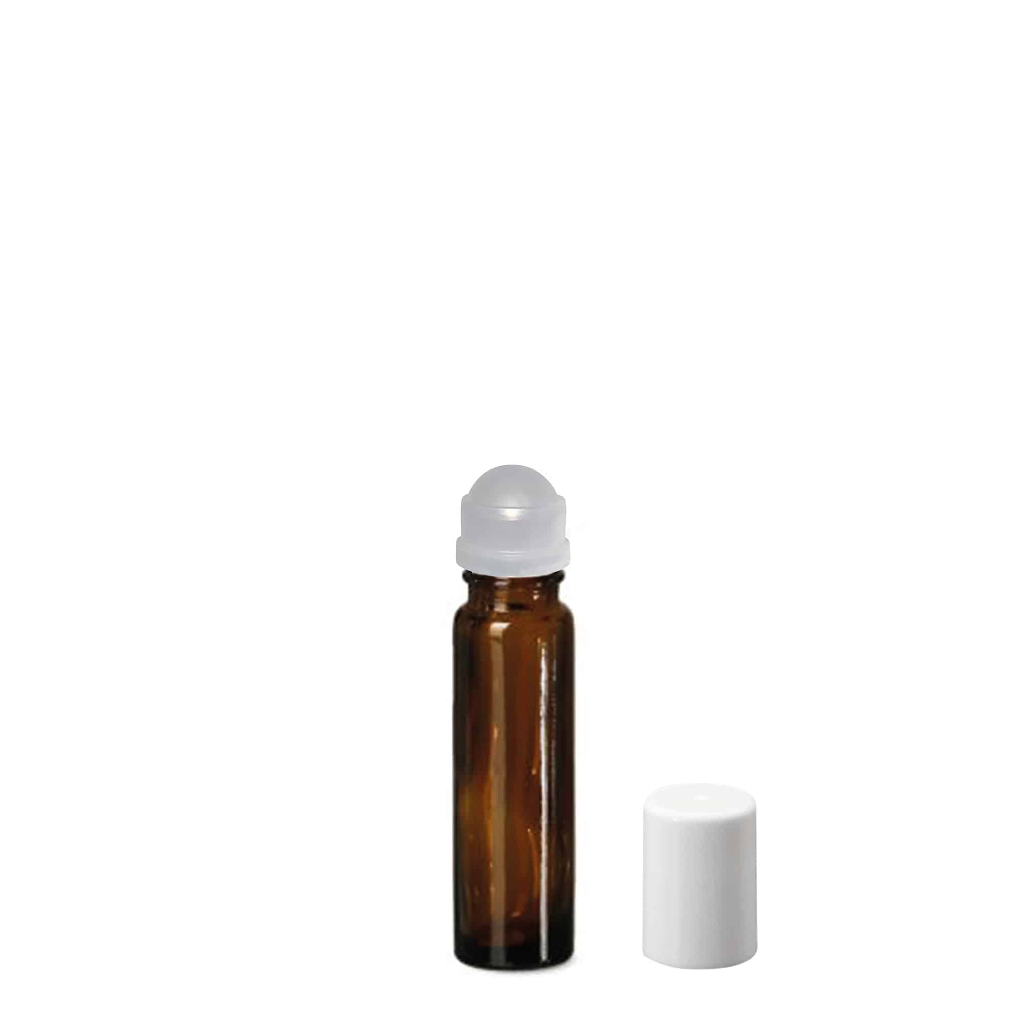 10 ml roll-on bottle, glass, brown, opening: screw cap