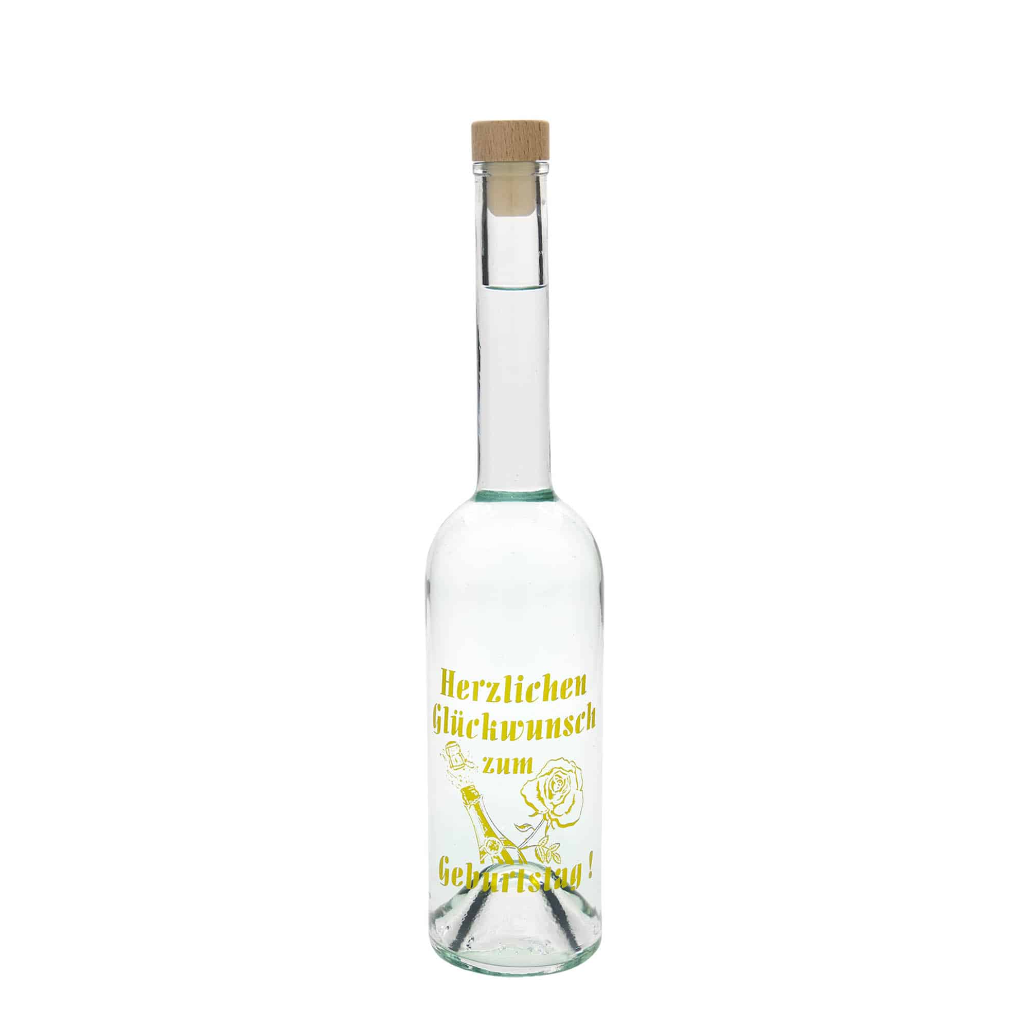 500 ml glass bottle Maximo printed 'Carnival', opening: cork