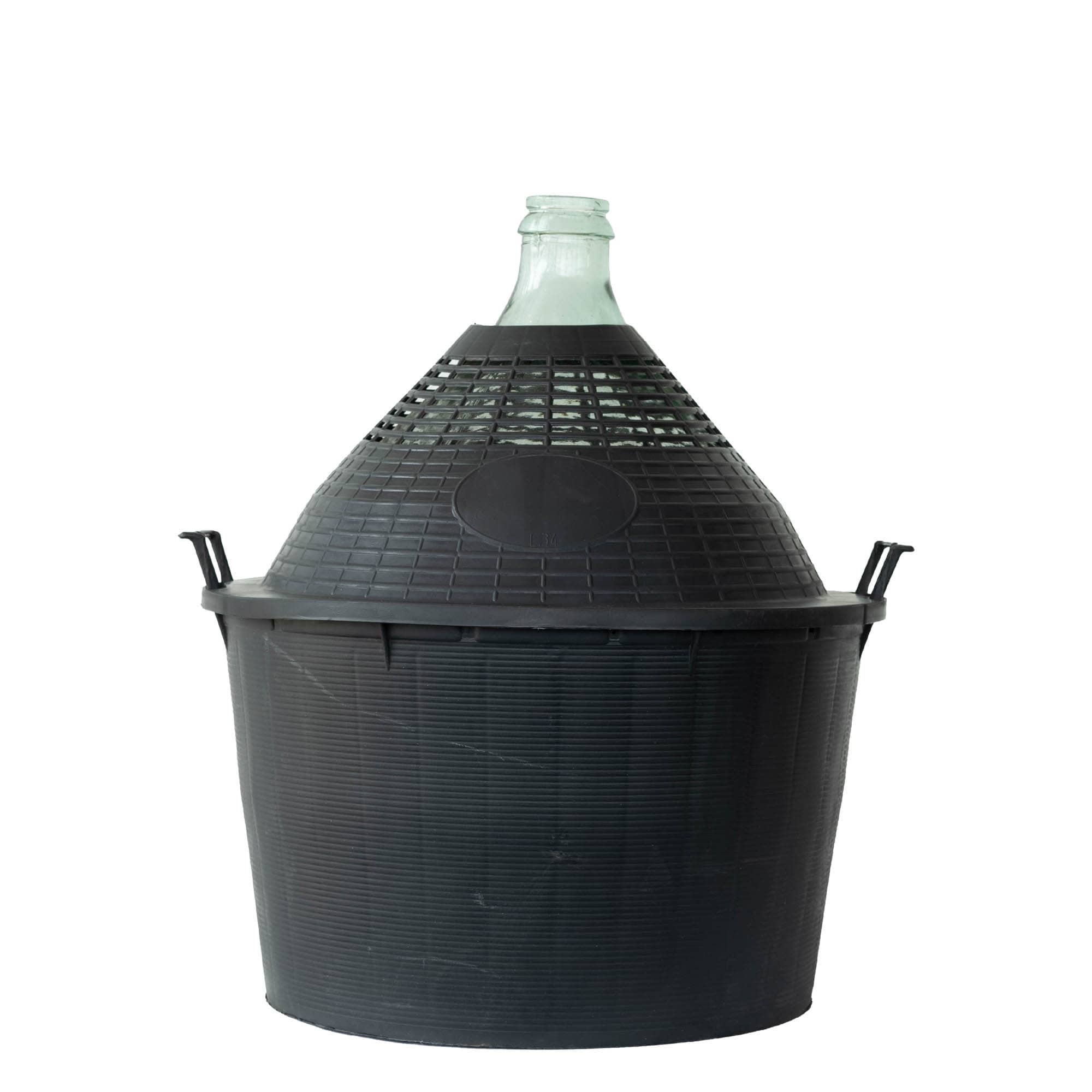 34 l balloon bottle with narrow neck, glass, opening: slip lid