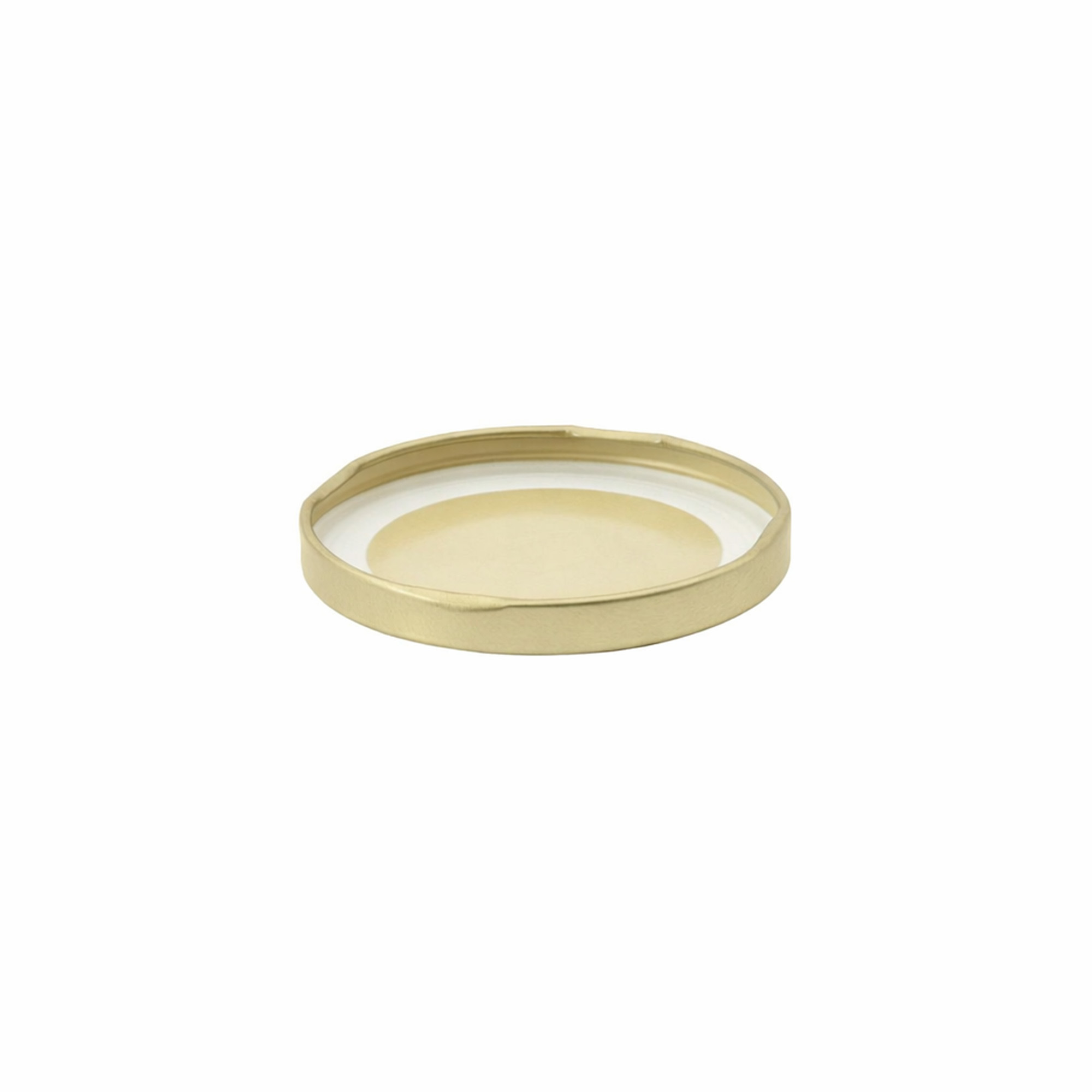 Twist-off lid, tinplate, sterilizable, gold, for opening: TO 66