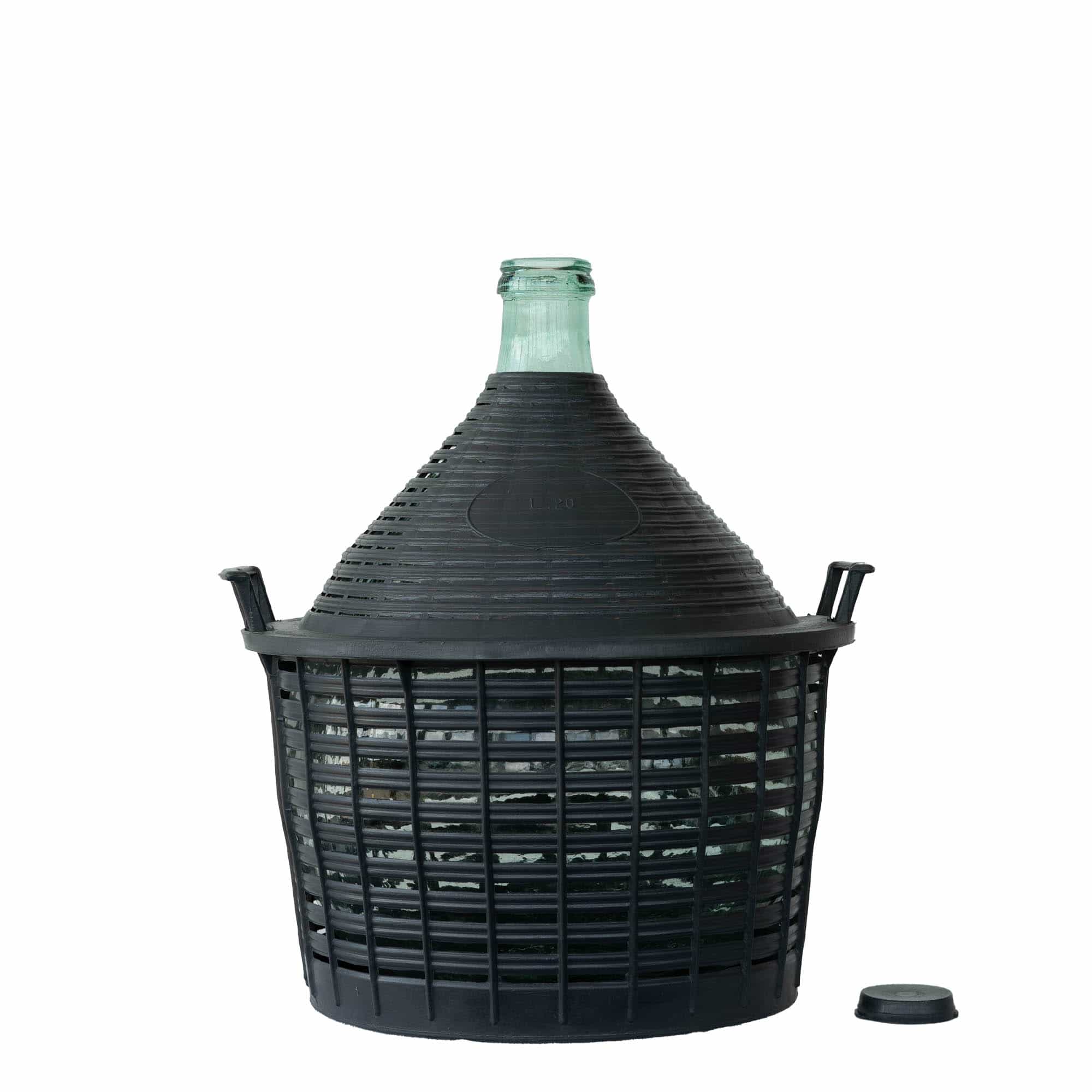 20 l narrow-necked balloon bottle, glass, opening: slip lid