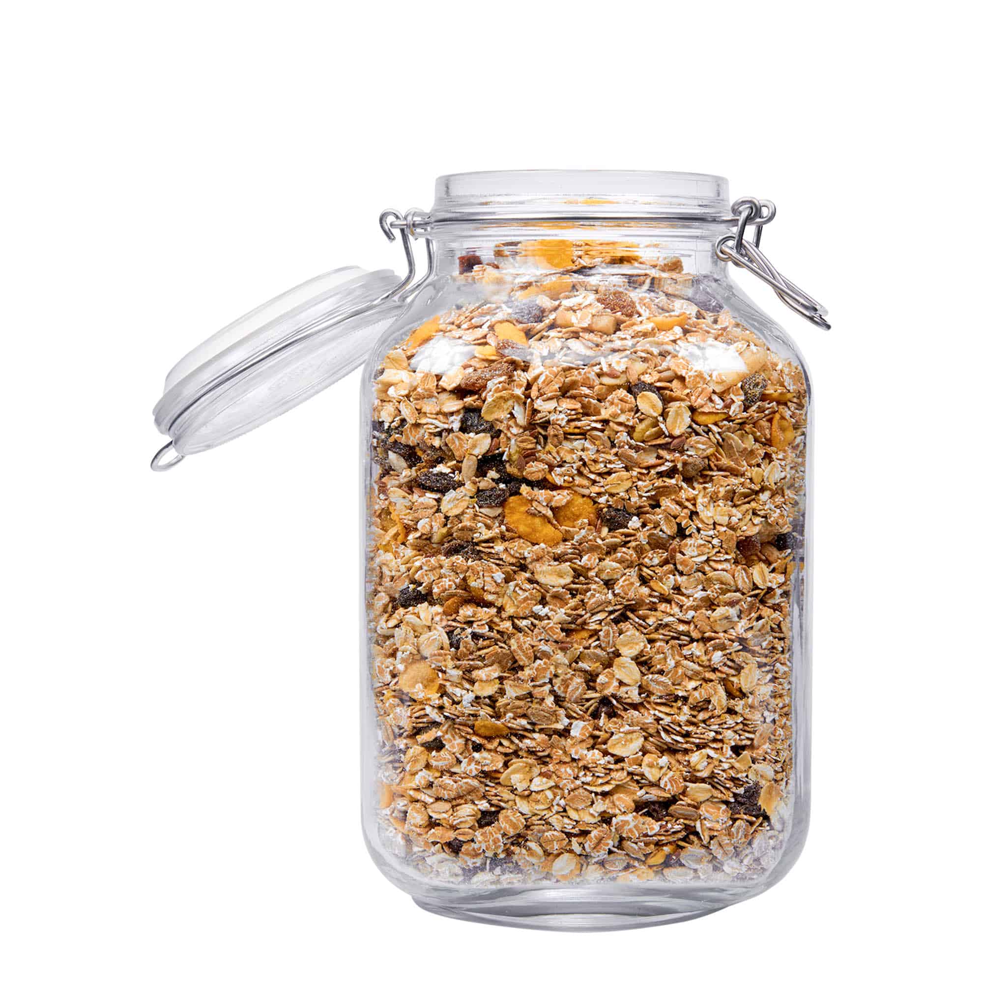 3,000 ml wire bail jar ‘Fido’, square, opening: wire bail closure