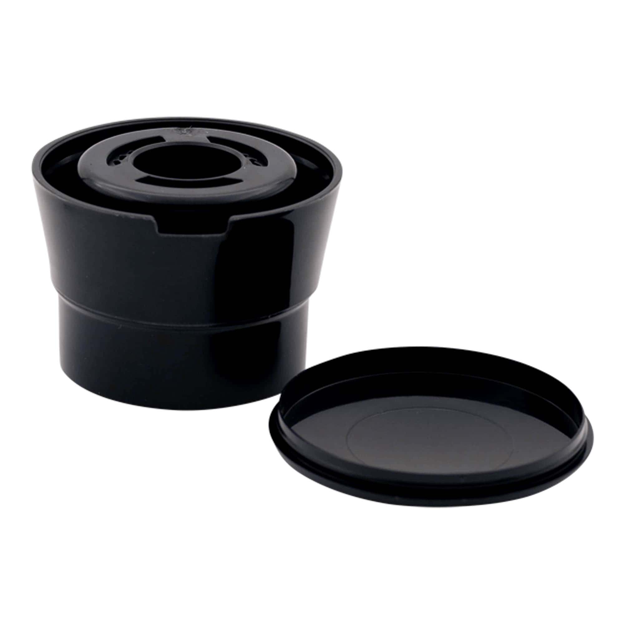 Spice jar lid mill, PP plastic, black, for opening: 38/400