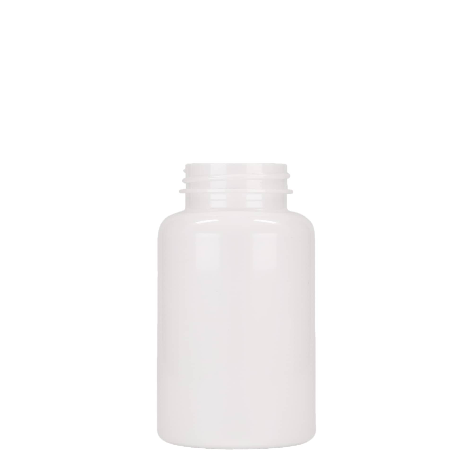 250 ml PET container, plastic, white, opening: 45/400