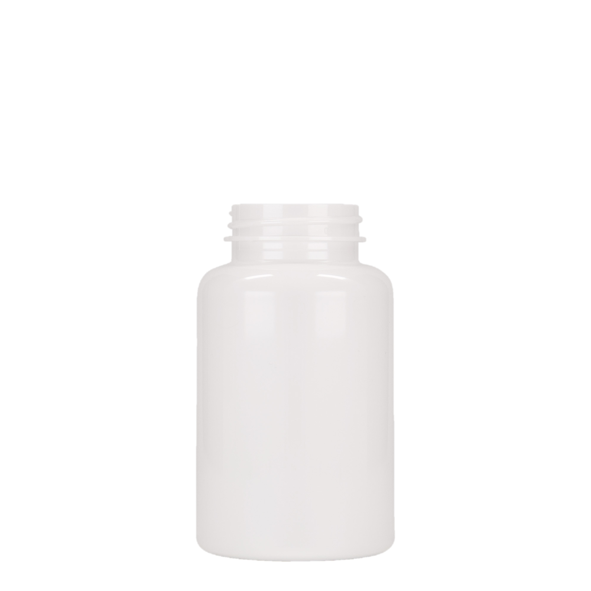 250 ml PET container, plastic, white, opening: 45/400