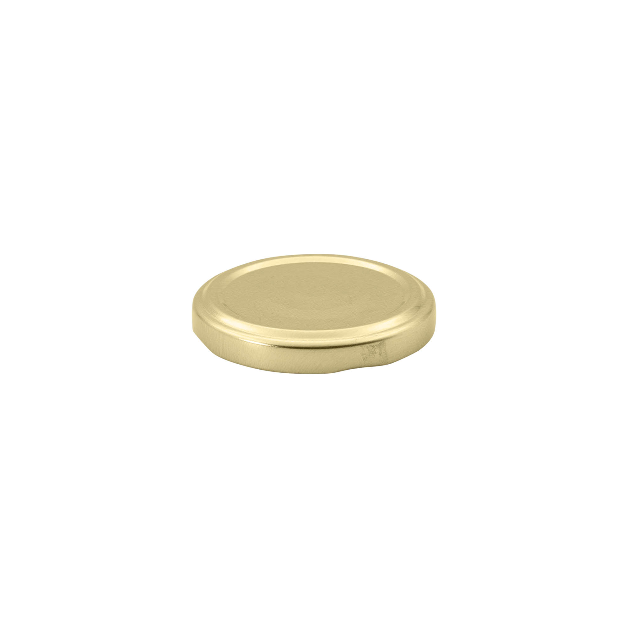 Twist-off lid, tinplate, sterilizable, gold, for opening: TO 58