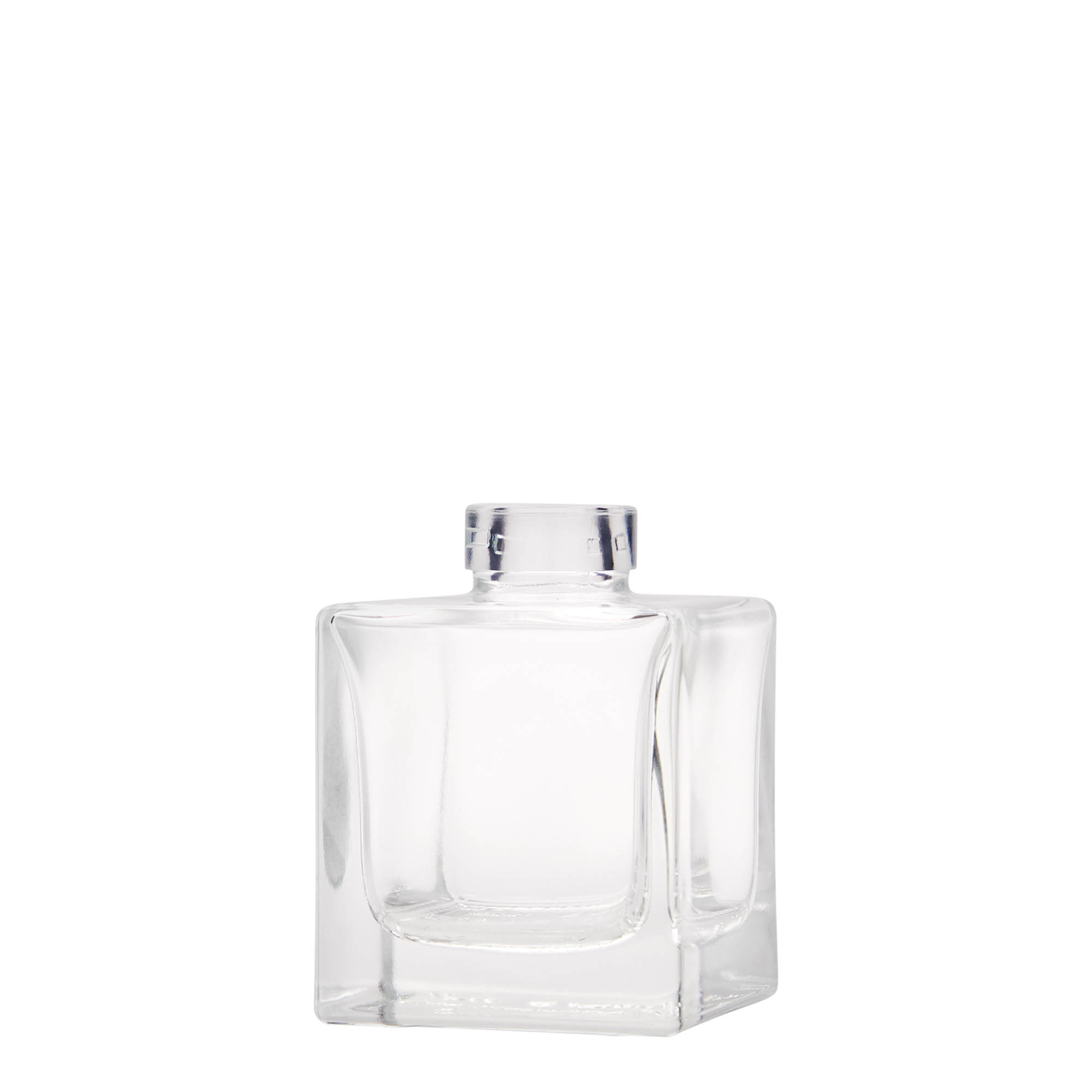100 ml glass bottle 'Cube', square, opening: cork 100 ml glass bottle 'Cube', square, opening: cork