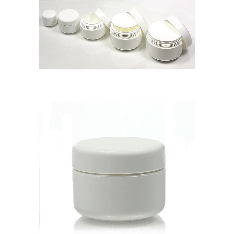 30 ml plastic jar 'Bianca', PP, white, closure: screw cap