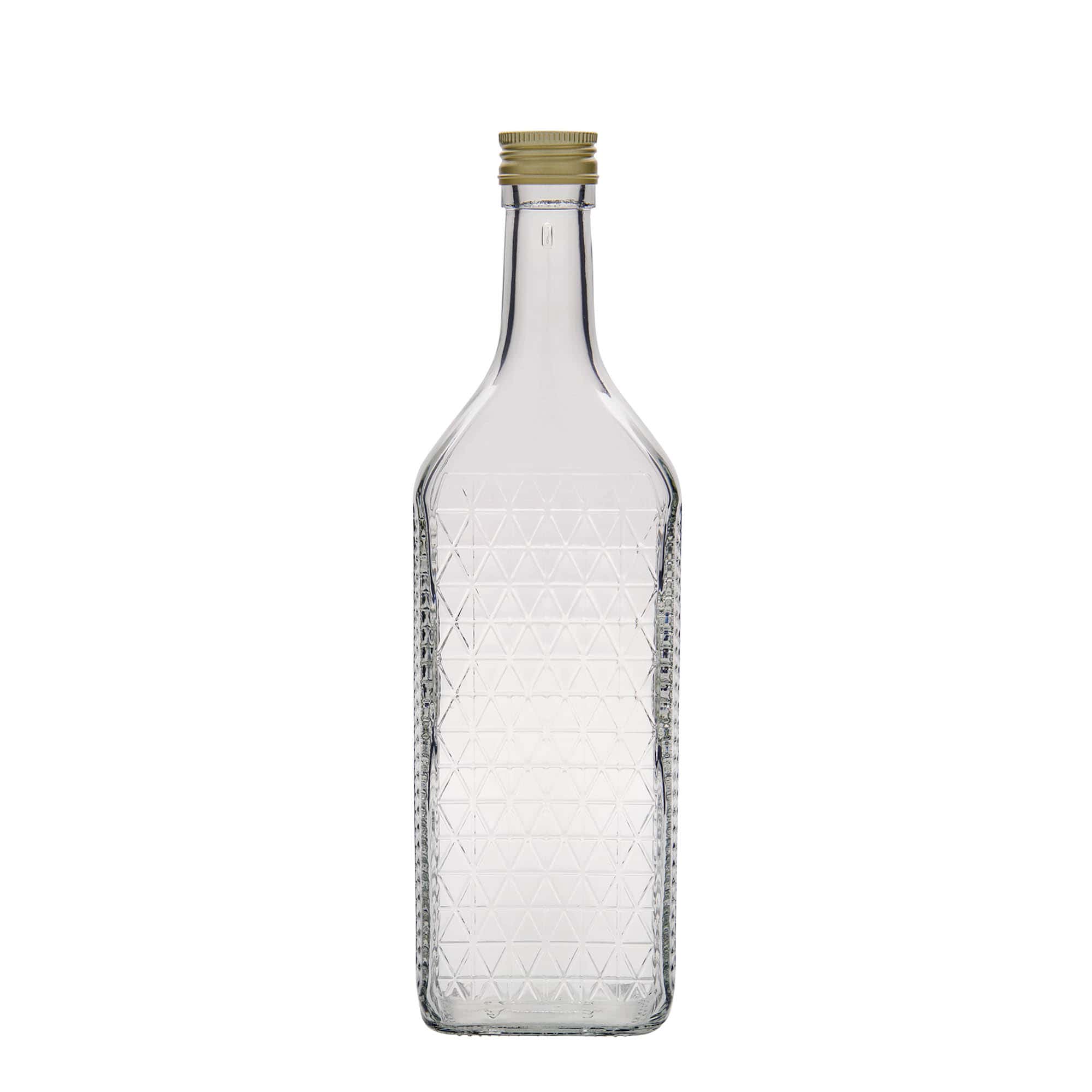 700 ml glass bottle 'Caruso', rectangular, opening: PP 31.5