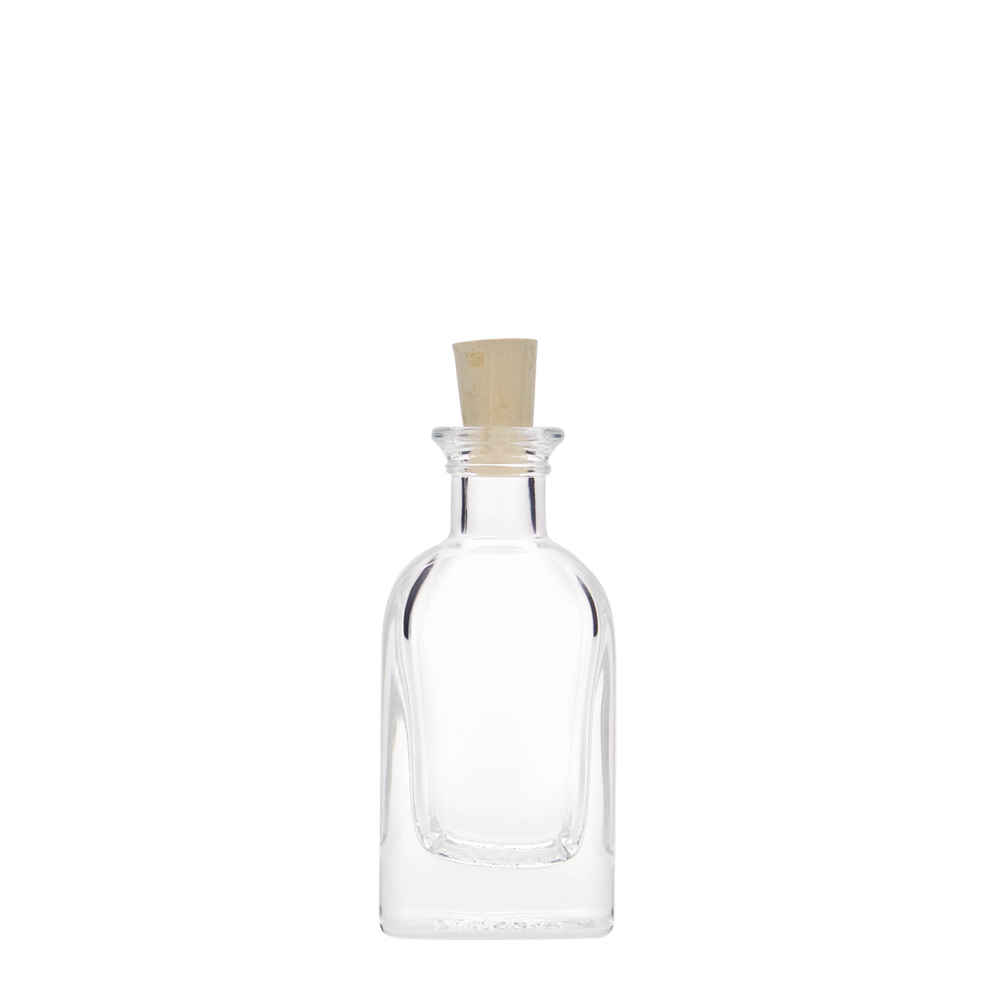40 ml glass bottle Apothecary Carré, square, opening: cork 40 ml glass bottle Apothecary Carré, square, opening: cork