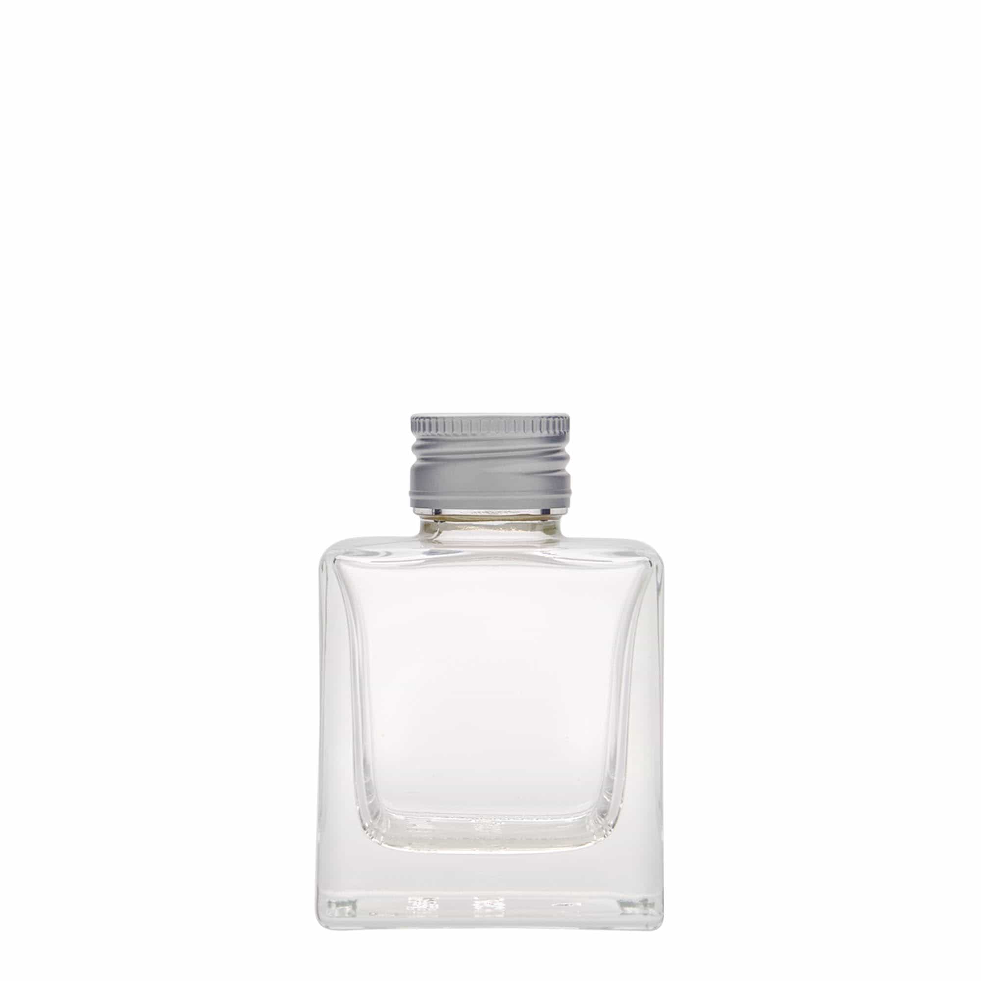100 ml glass bottle 'Cube', square, opening: PP 28