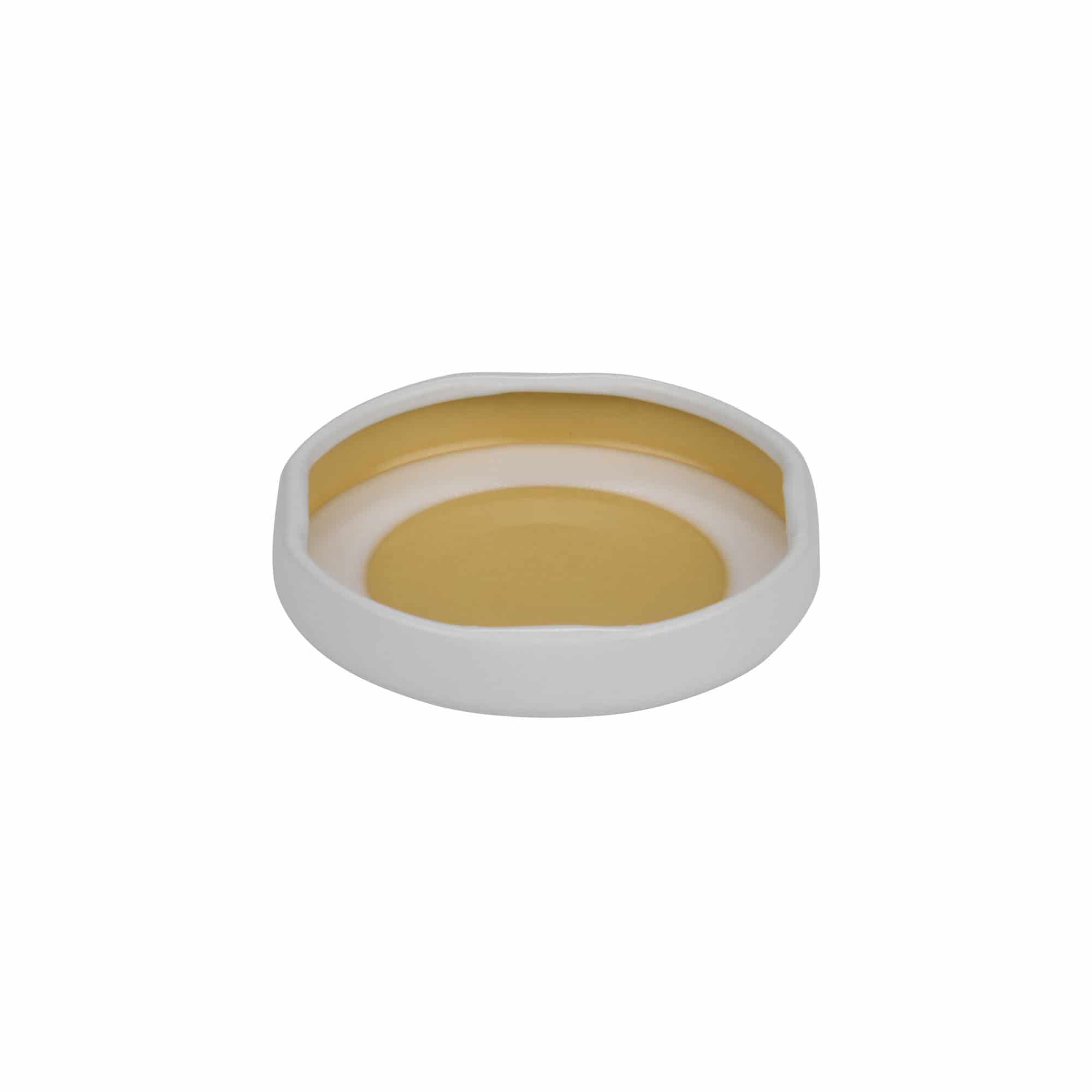 Twist-off lid, tinplate, white, for opening: TO 43