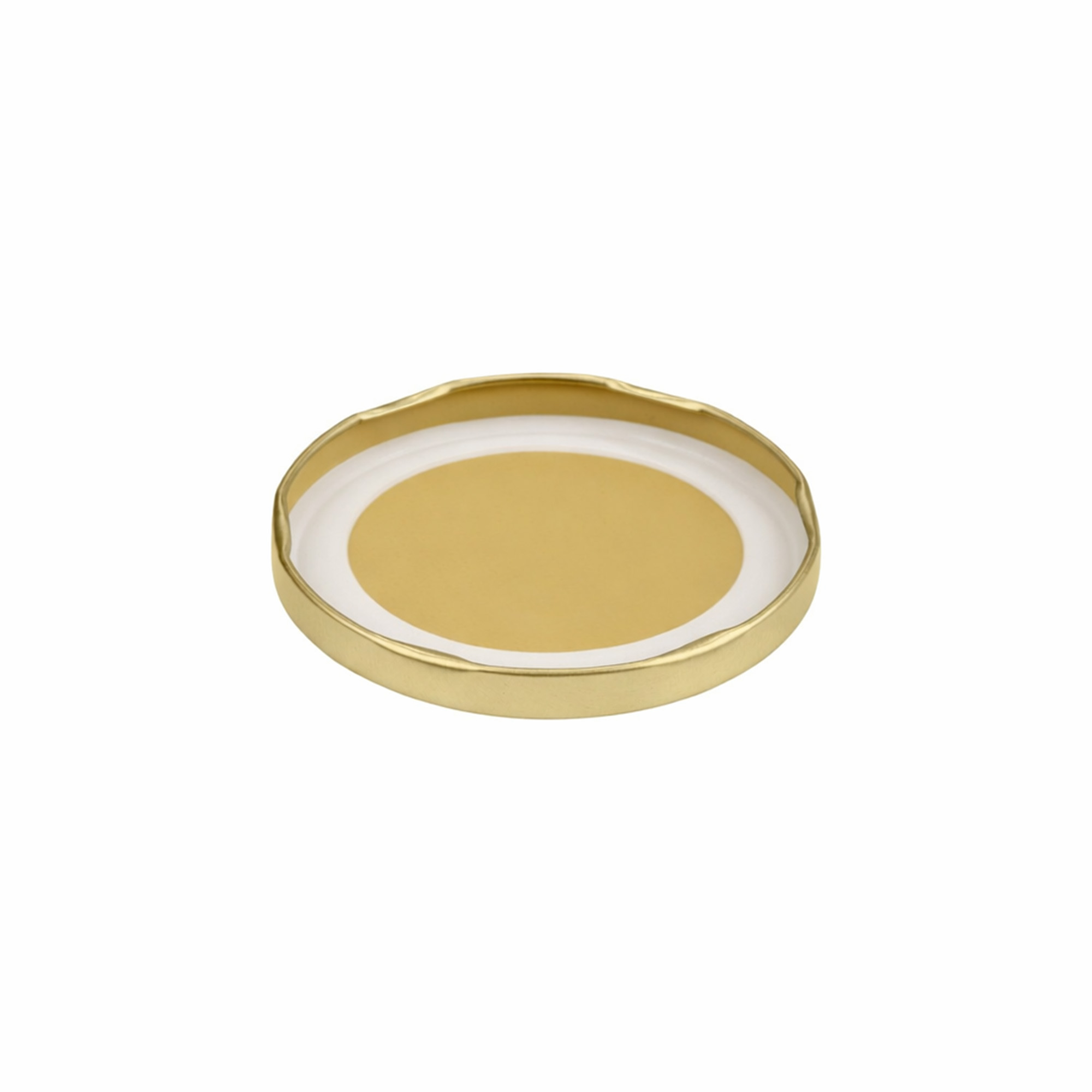 Twist-off lid, tinplate, sterilizable, gold, for opening: TO 82