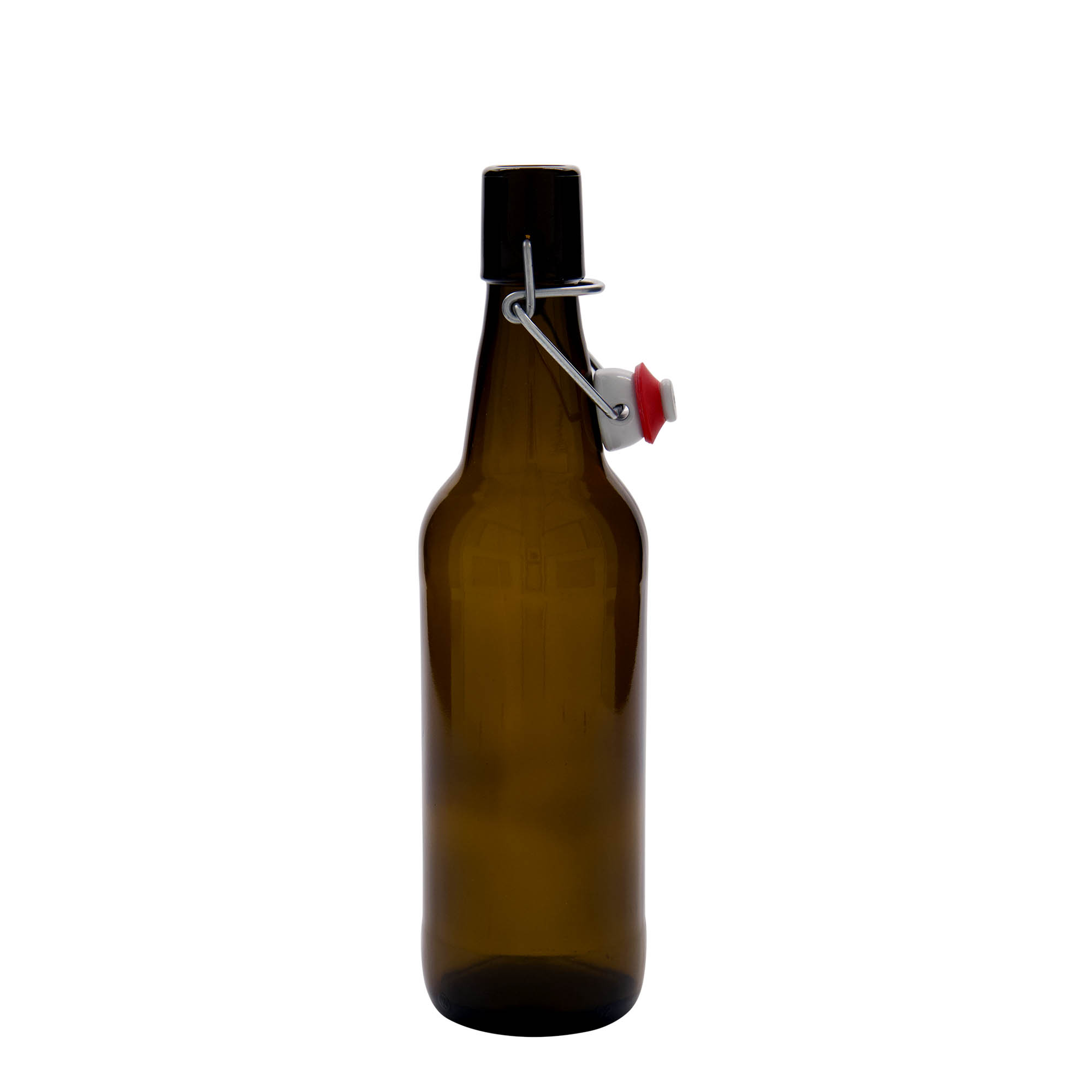 500 ml beer bottle, glass, brown, opening: swing top closure 500 ml beer bottle, glass, brown, opening: swing top closure