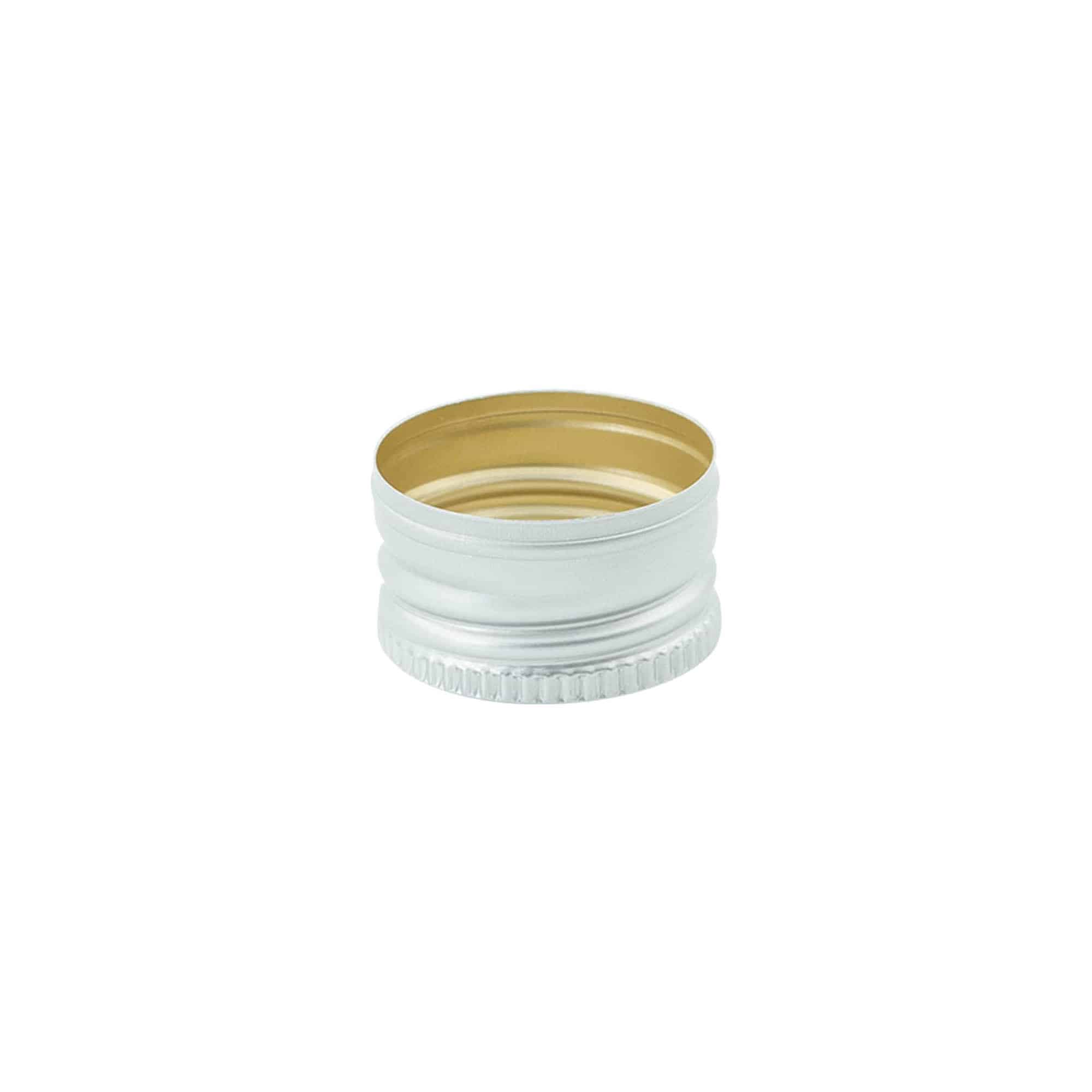 Screw cap #, metal, silver, for opening: PP 28