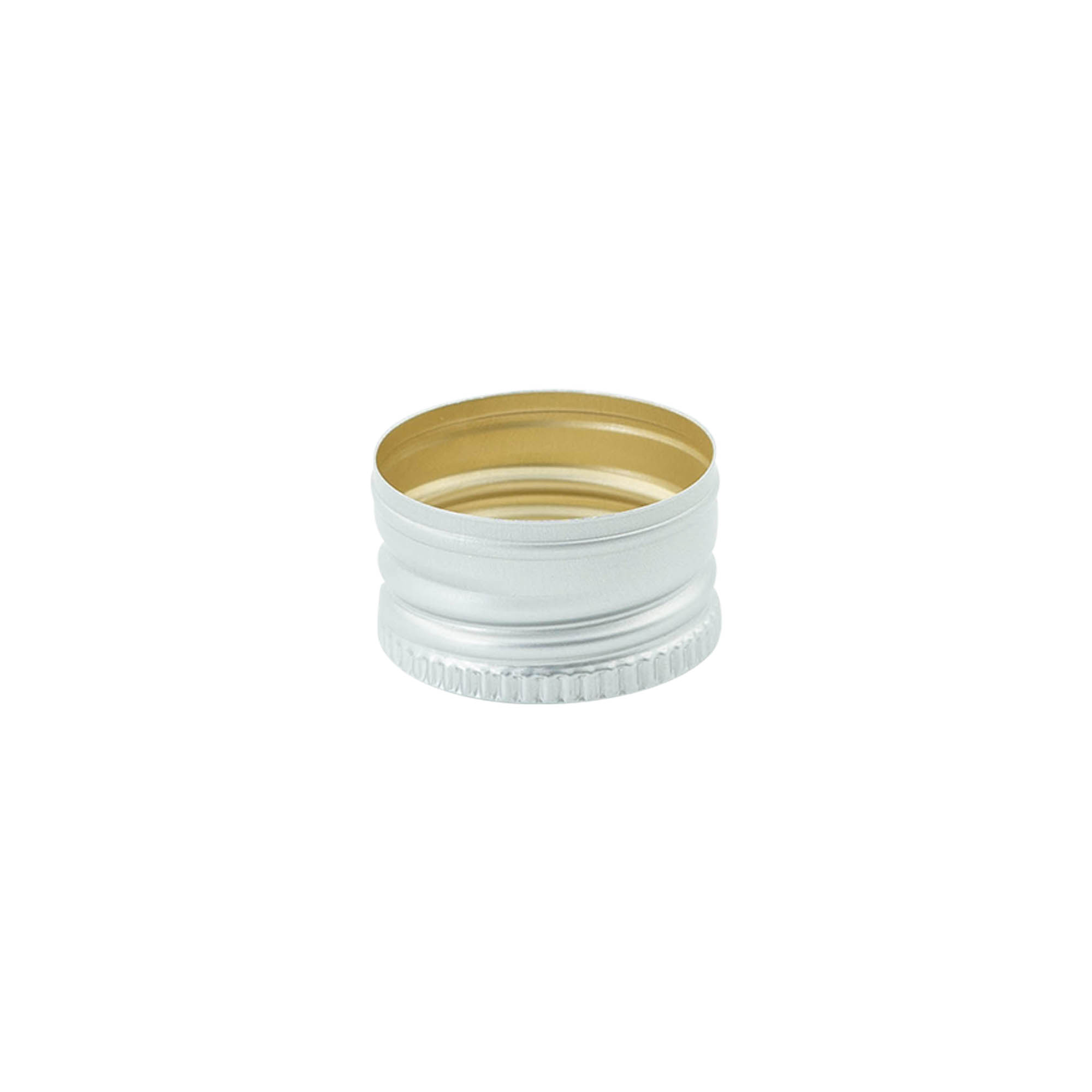 Screw cap #, metal, silver, for opening: PP 28 Screw cap #, metal, silver, for opening: PP 28