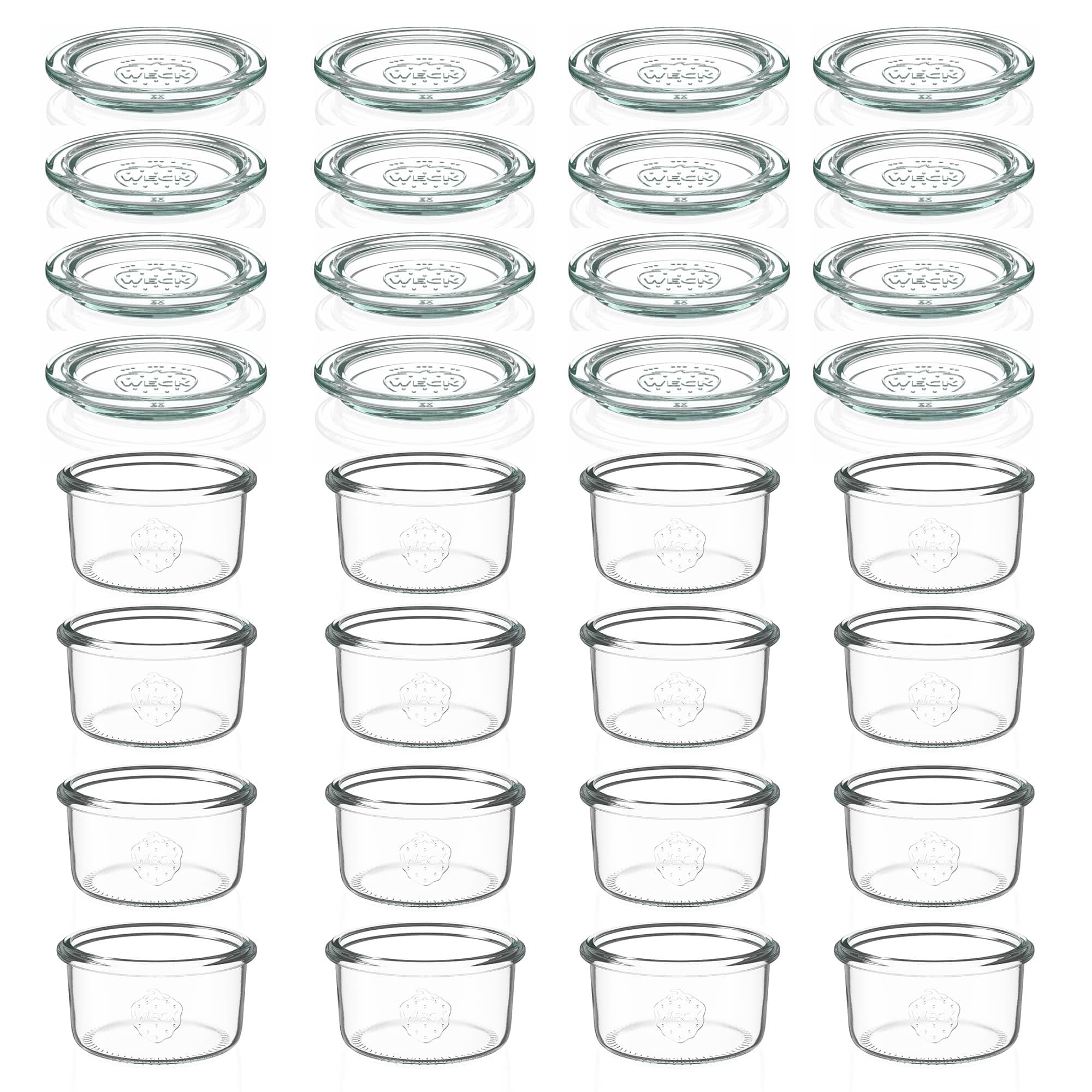 12x 165 ml WECK inverted jar with glass lid RR 80