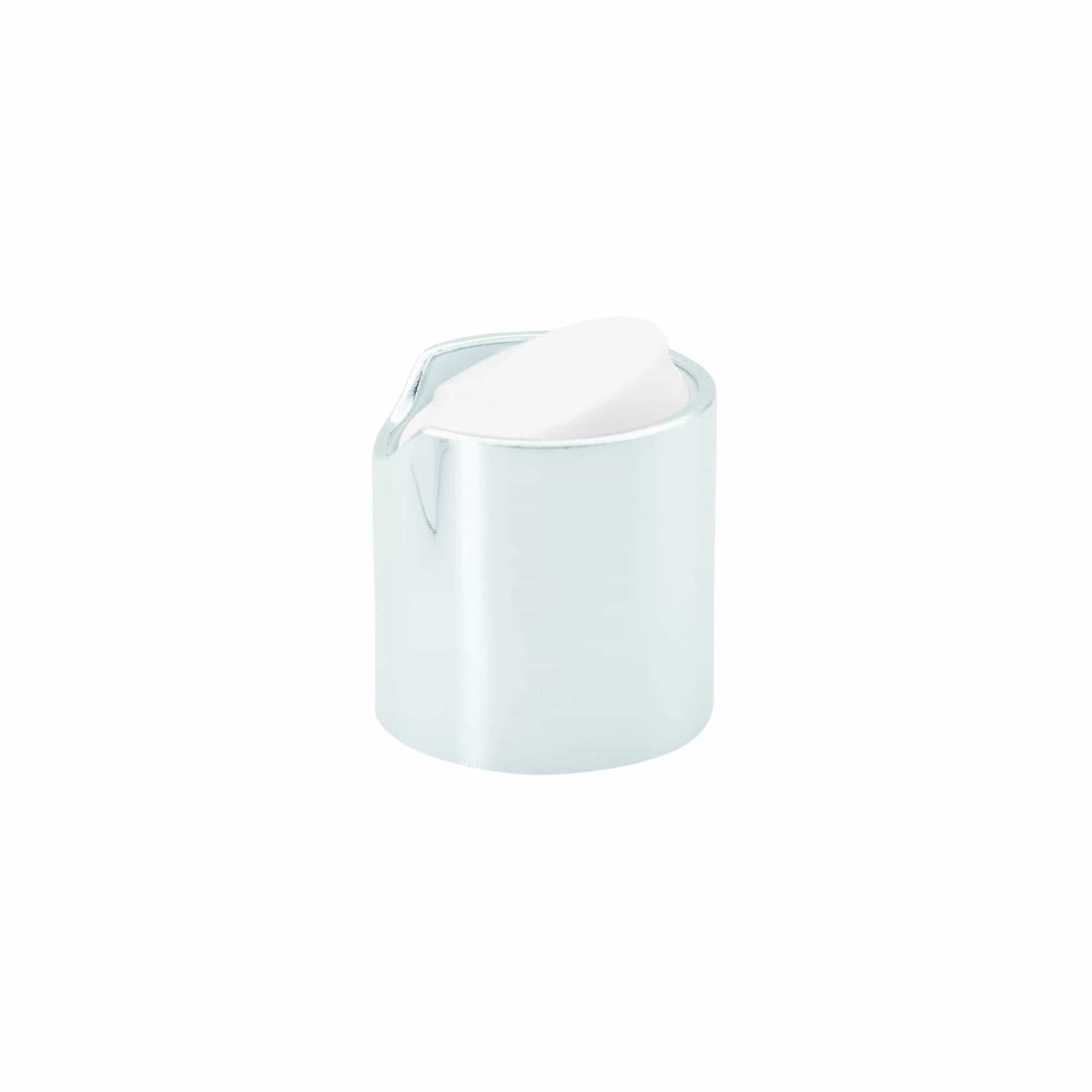Screw cap Disc Top, PP plastic, silver, for opening: 24/410