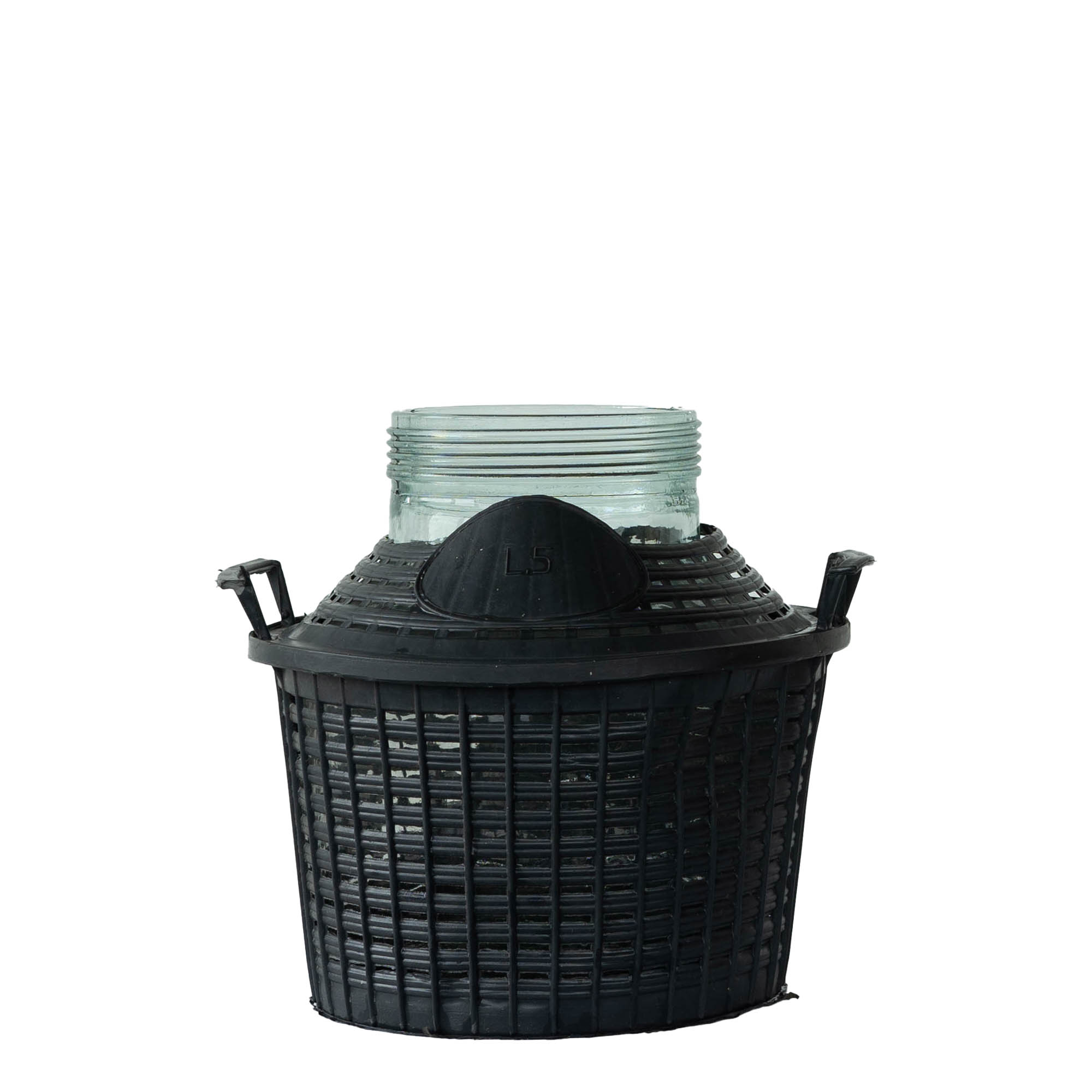 5 l wide-neck glass balloon bottle, opening: screw cap