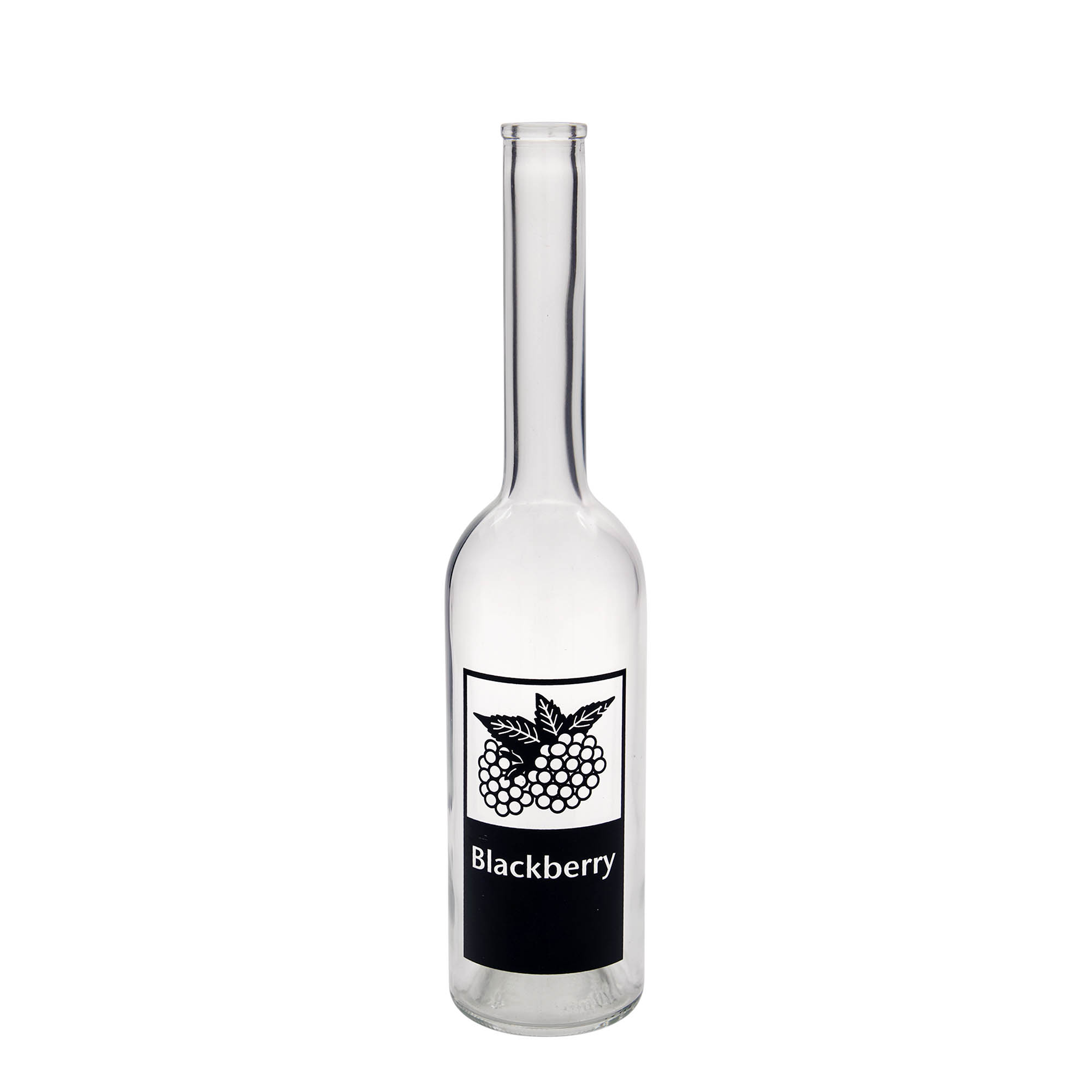 500 ml glass bottle 'Opera', design: Blackberry, opening: cork 500 ml glass bottle 'Opera', design: Blackberry, opening: cork