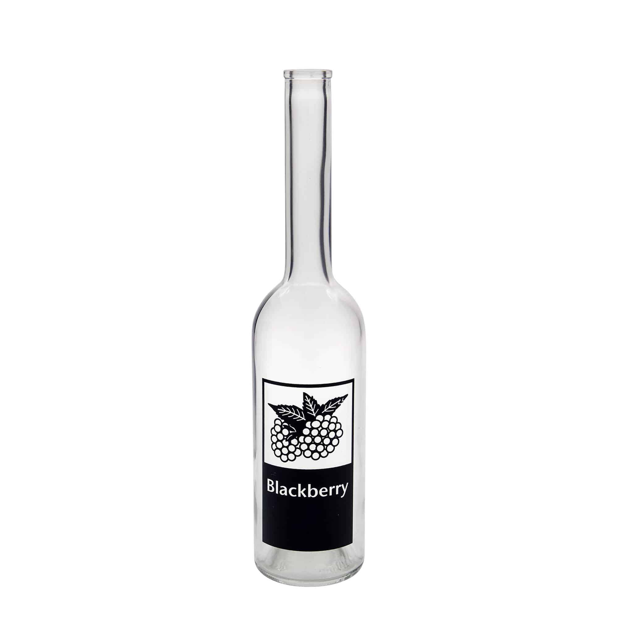 500 ml glass bottle 'Opera', design: Blackberry, opening: cork