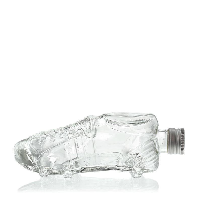 200 ml glass bottle 'Football Boot', closure: PP 28