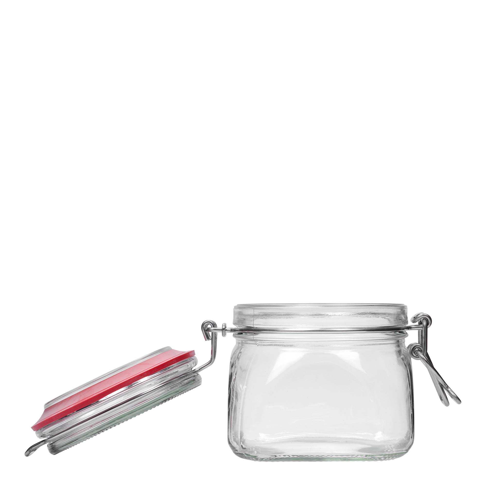 550 ml wire bail jar, square, opening: wire bail closure 550 ml wire bail jar, square, opening: wire bail closure