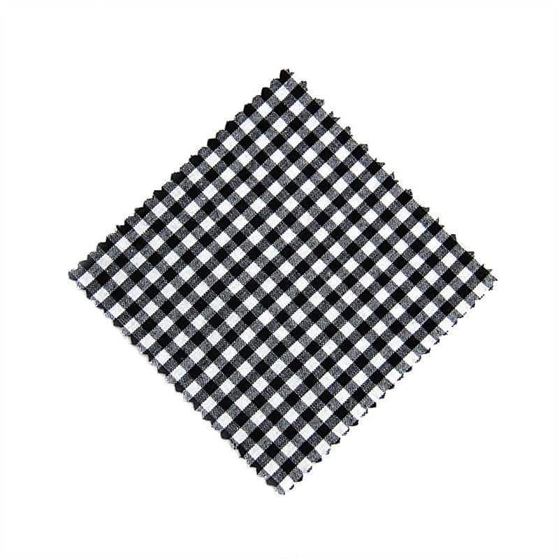 Checked fabric jar cover 12x12, square, textile, black, for opening: TO38-TO53