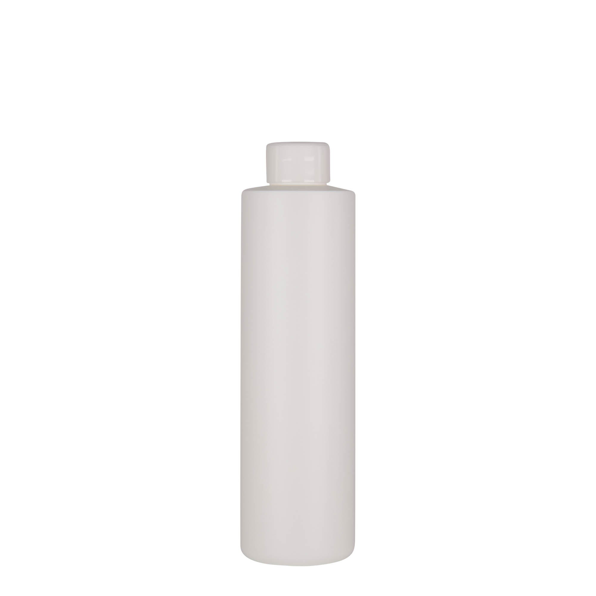 250 ml plastic bottle 'Pipe', green HDPE, white, opening: 24/410 250 ml plastic bottle 'Pipe', green HDPE, white, opening: 24/410