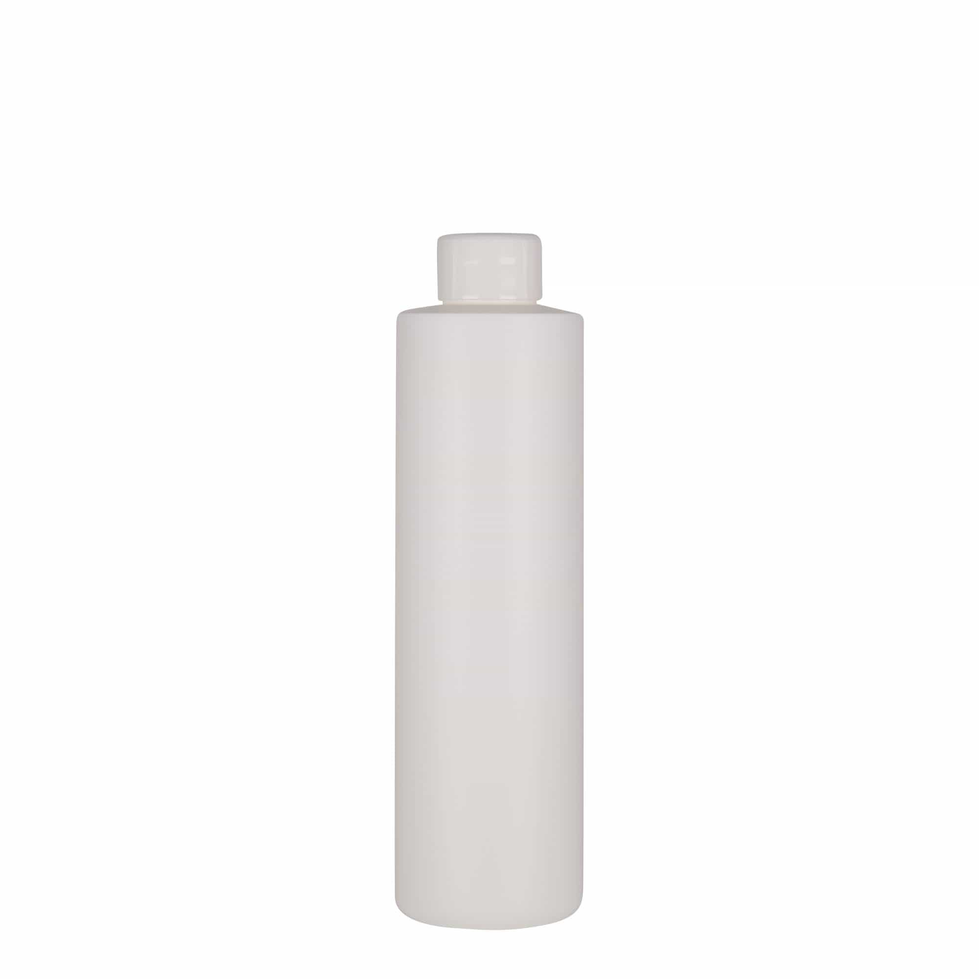 250 ml plastic bottle ‘Pipe’, green HDPE, white, opening: 24/410