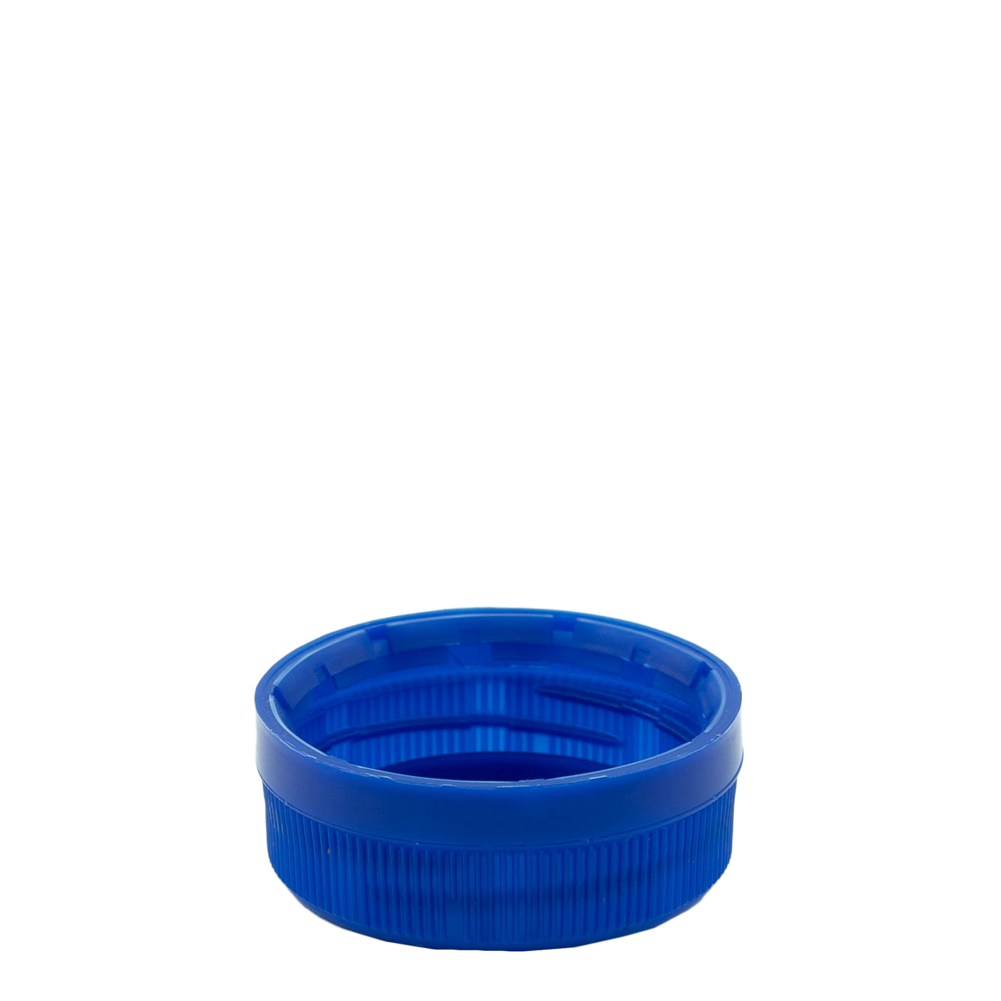 Screw cap two-start thread, PE plastic, blue, for opening: PET 38 mm Screw cap two-start thread, PE plastic, blue, for opening: PET 38 mm