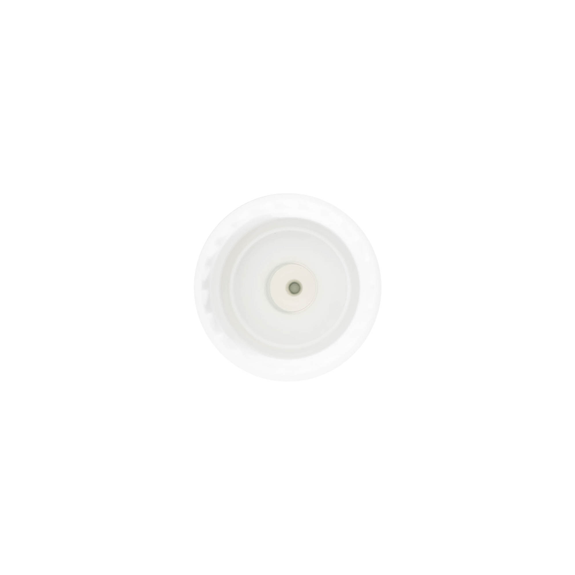 Screw cap with applicator, PP plastic, white, for opening: 24/410 Screw cap with applicator, PP plastic, white, for opening: 24/410
