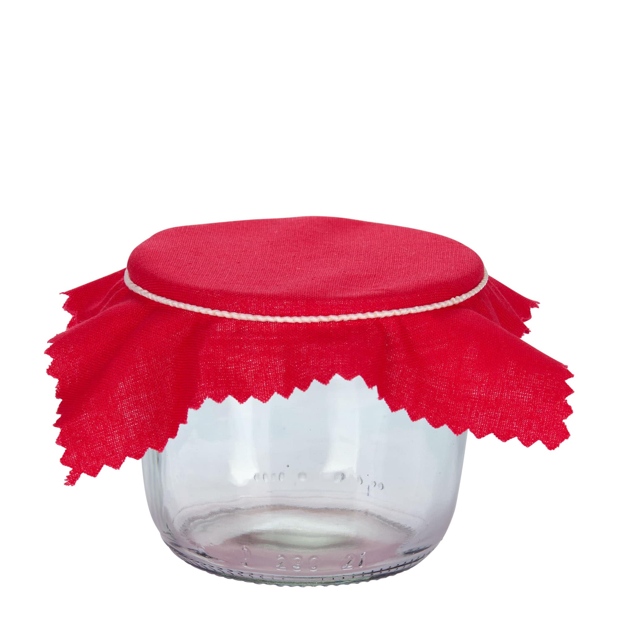 Fabric coaster 12x12, square, textile, red, opening: TO38-TO53