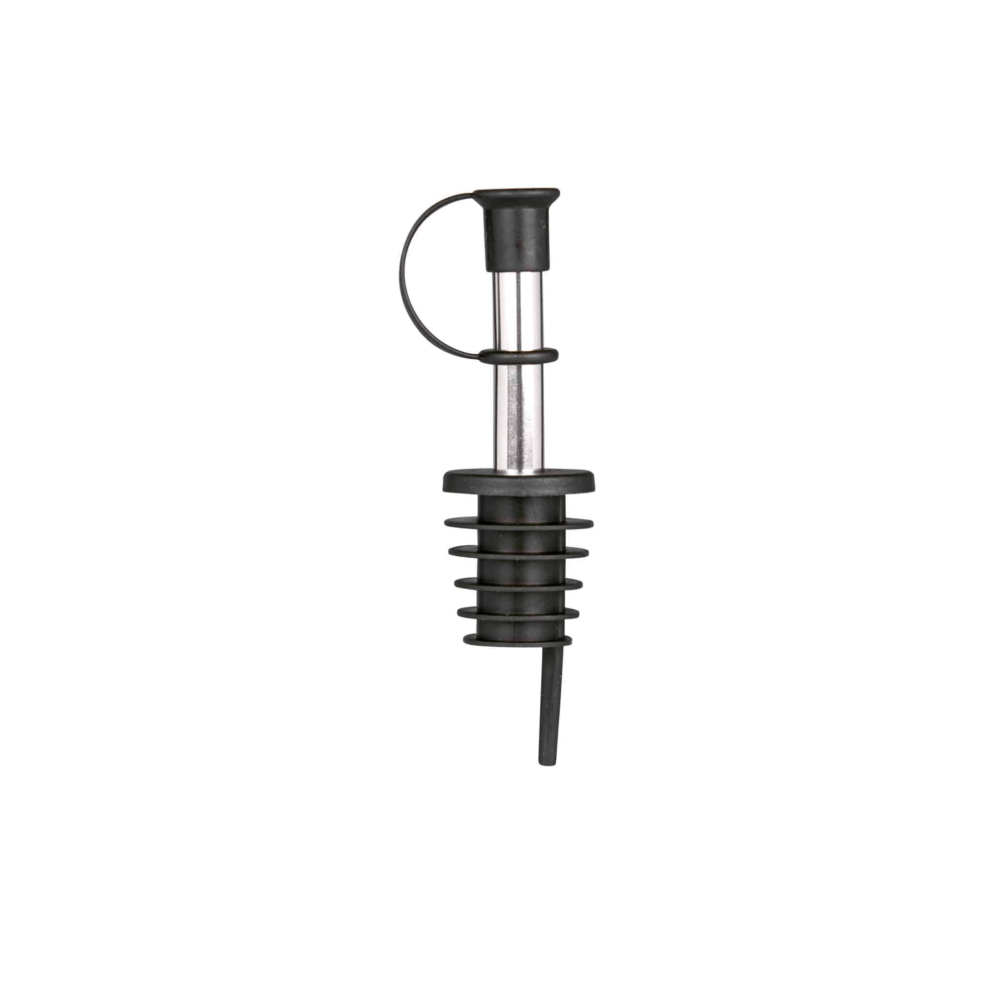 Pourer Inox with cap, stainless steel, silver
