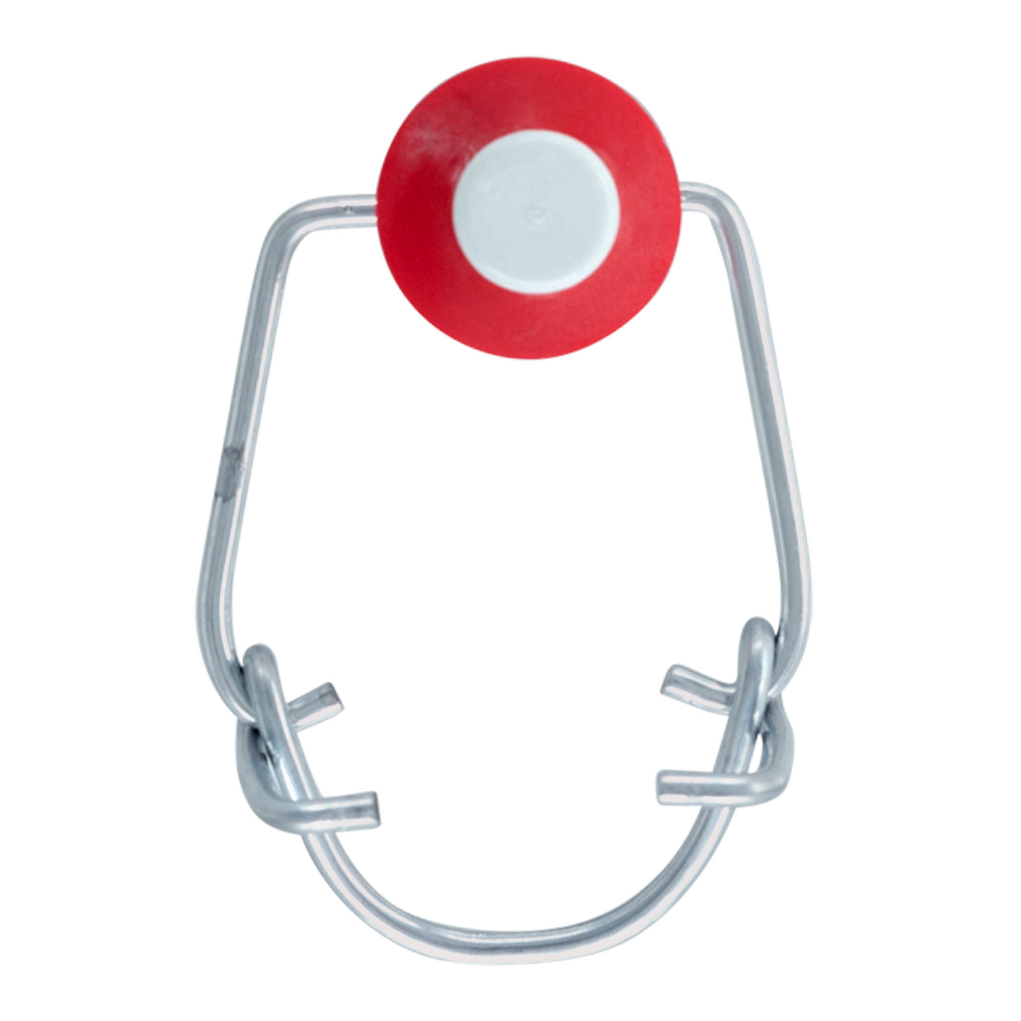 Standard clamp closure, plastic, red-white Standard clamp closure, plastic, red-white