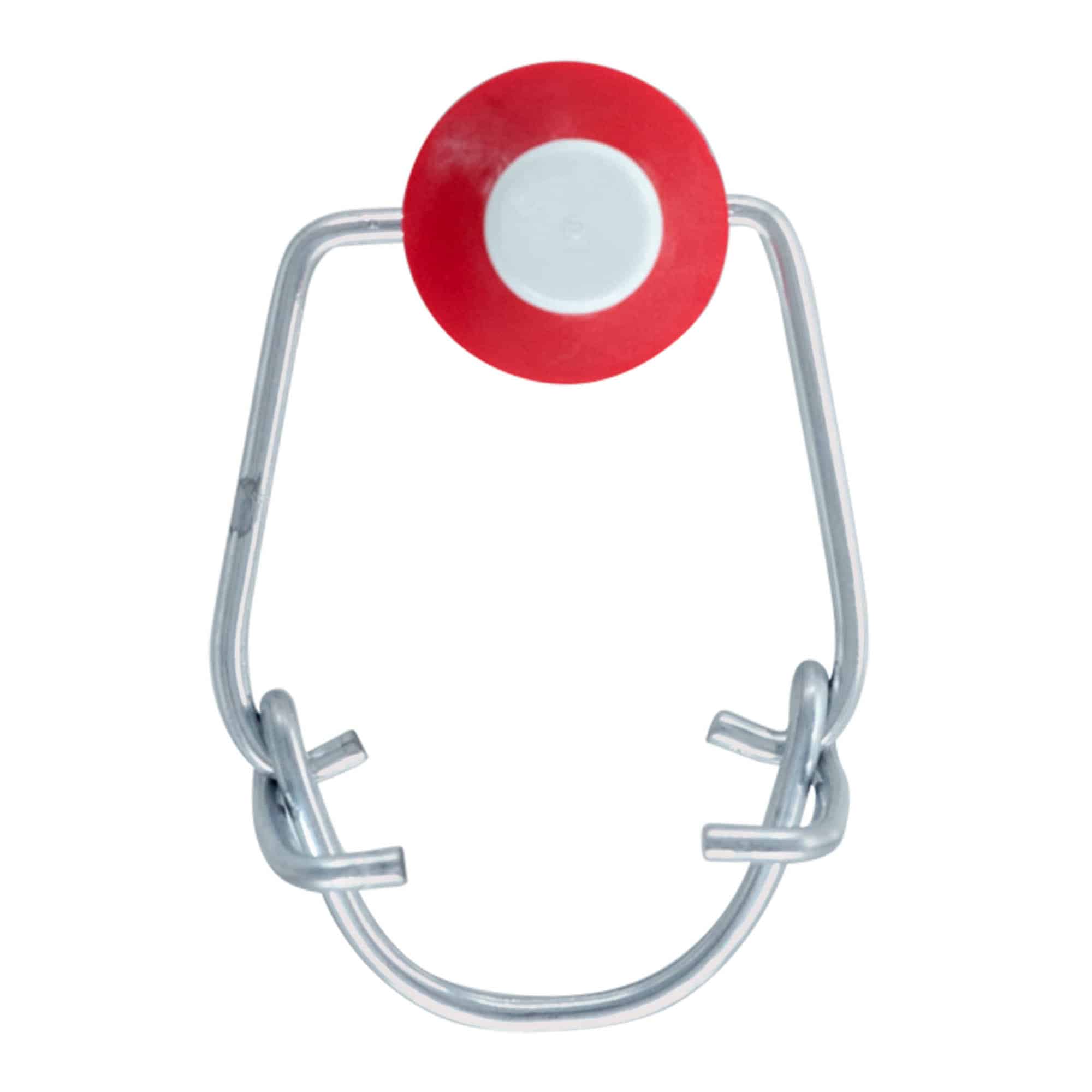 Standard clamp closure, plastic, red-white Standard clamp closure, plastic, red-white