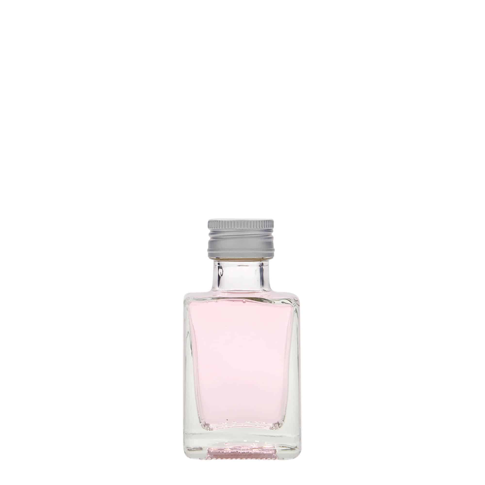 50 ml glass bottle 'Cube', square, closure: PP 24